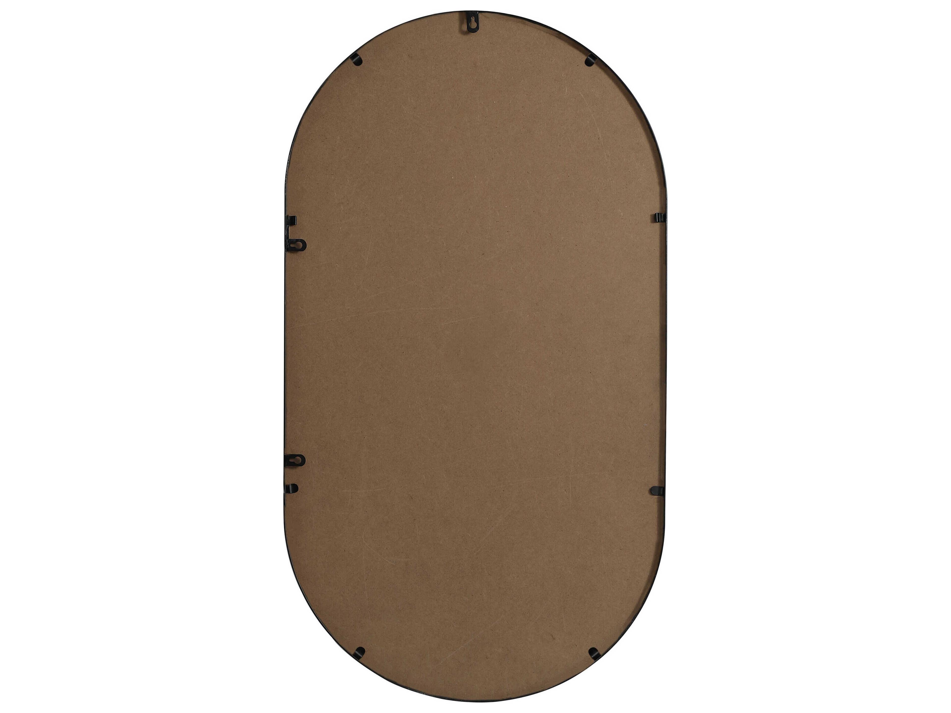 Elegant Lighting Asha Black Oval Wall Mirror