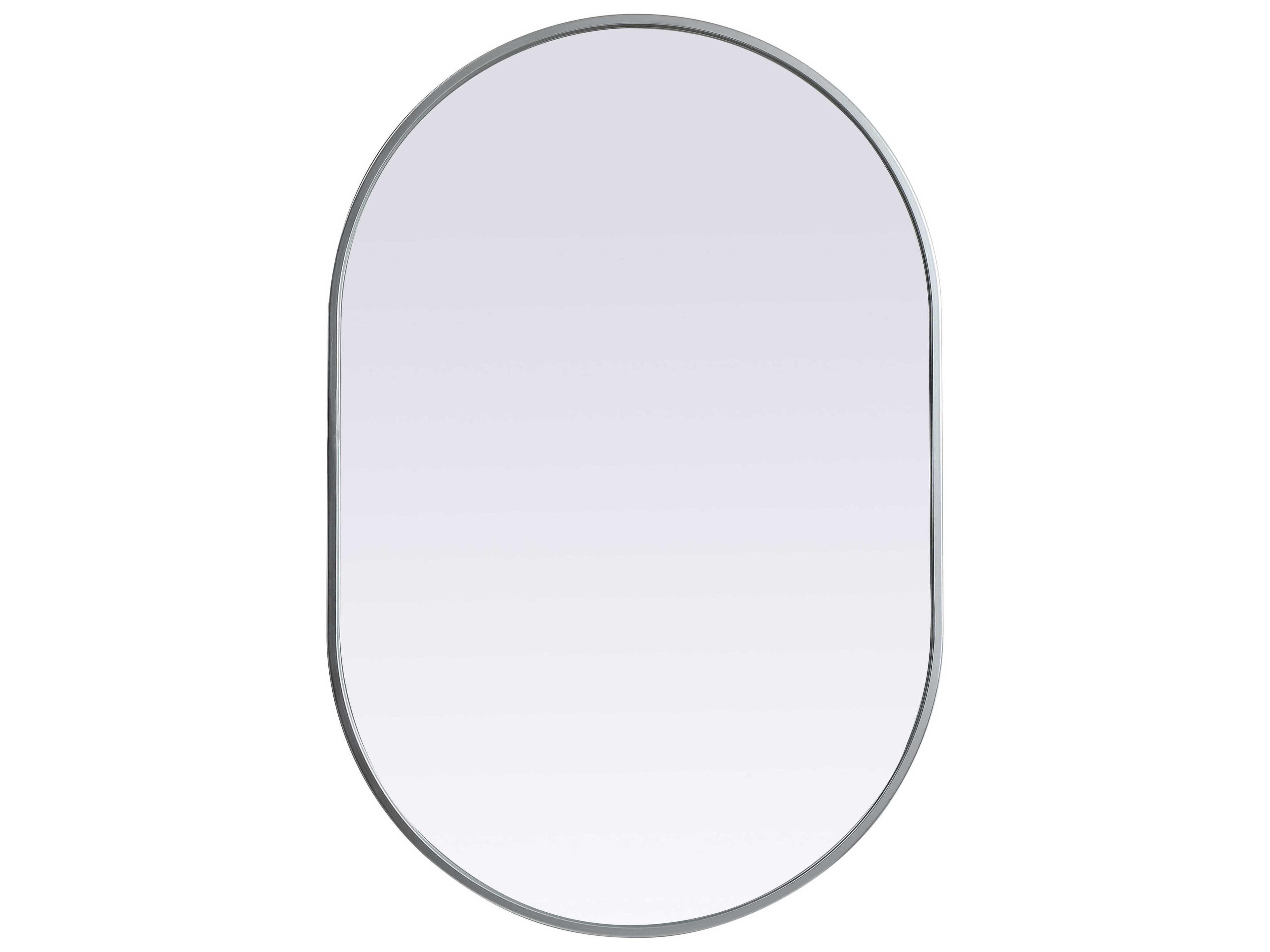 Asha Silver Oval Wall Mirror