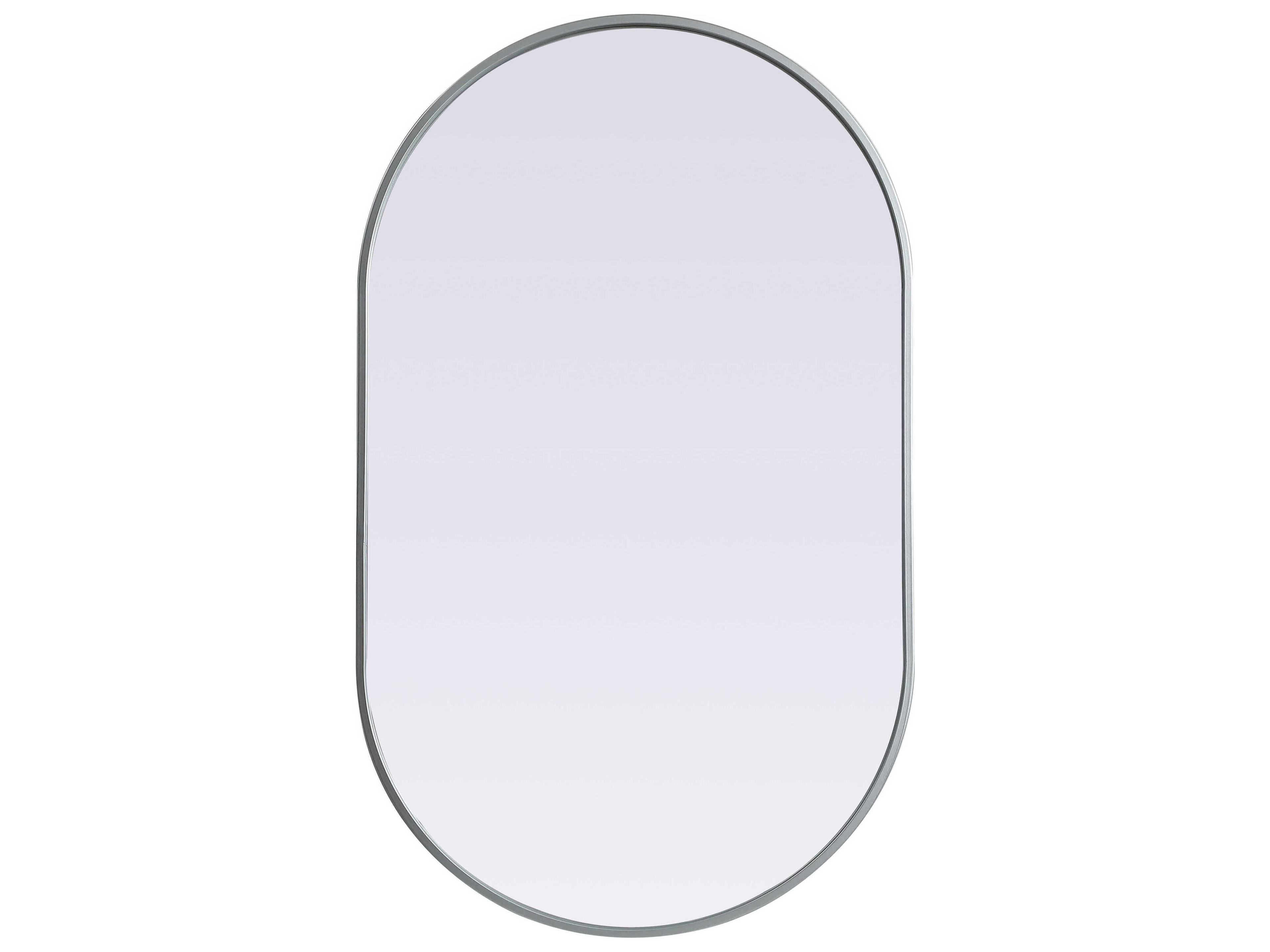 Asha Silver Oval Wall Mirror