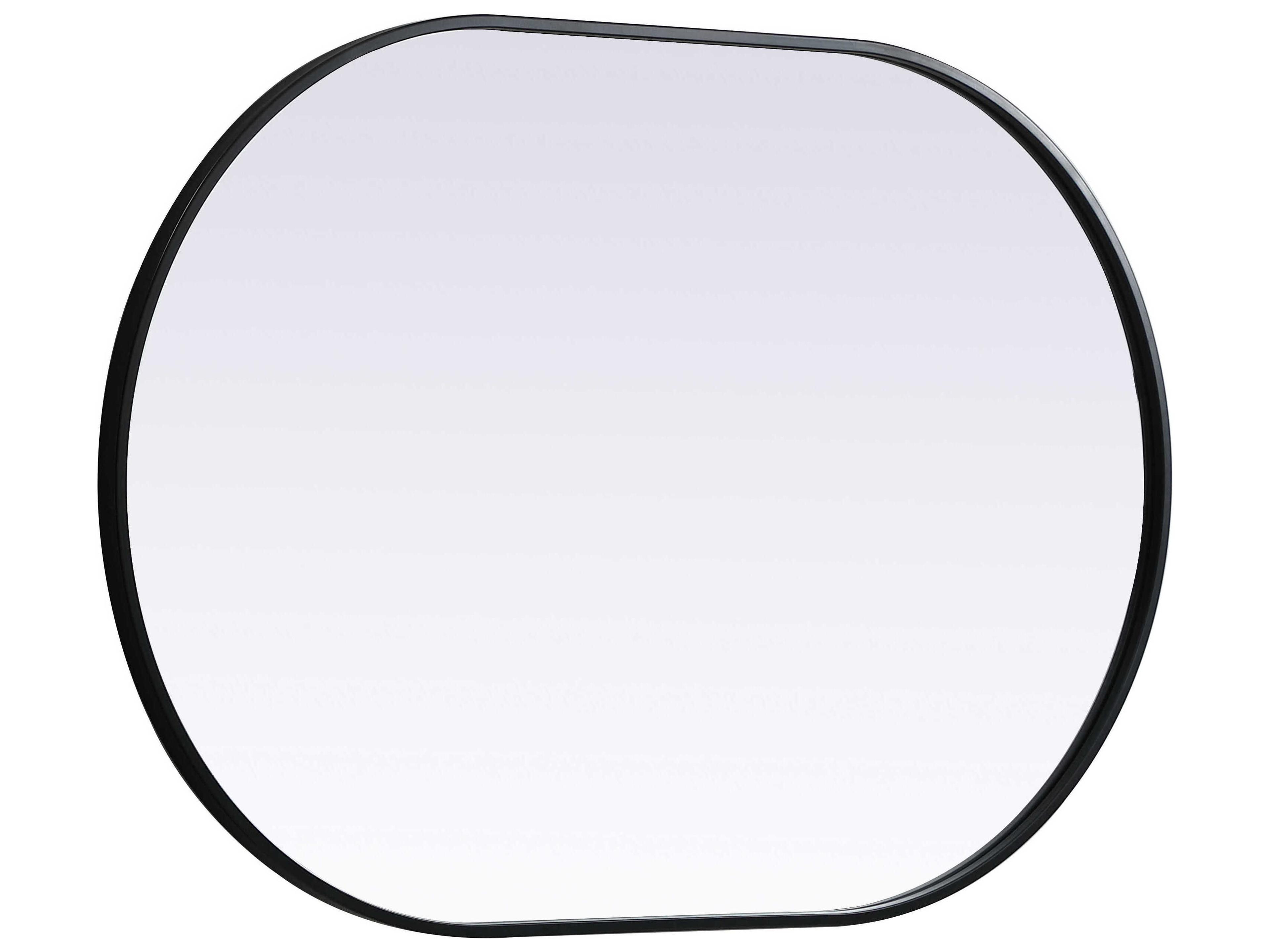 Elegant Lighting Asha Black Oval Wall Mirror