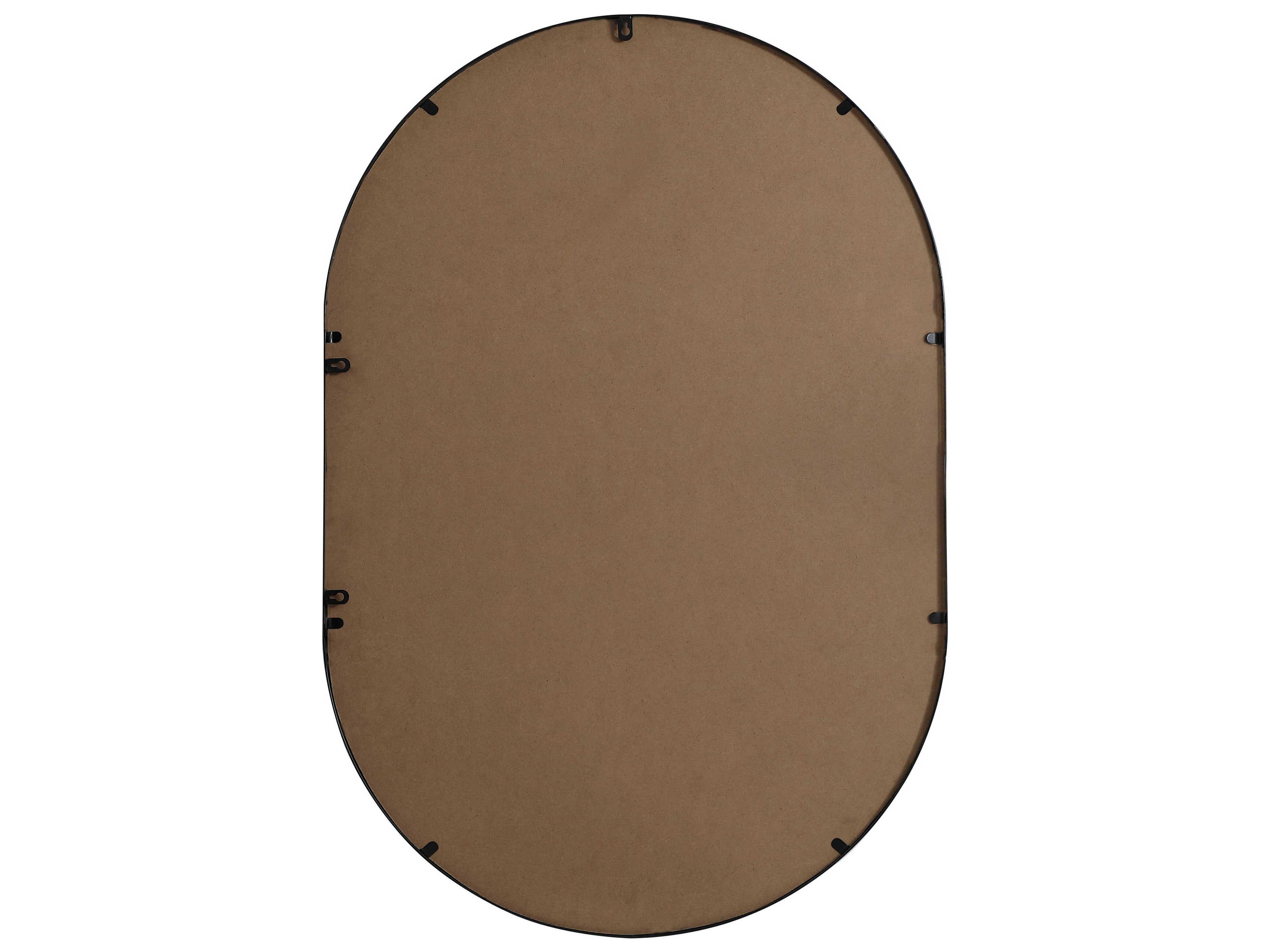 Elegant Lighting Asha Black Oval Wall Mirror