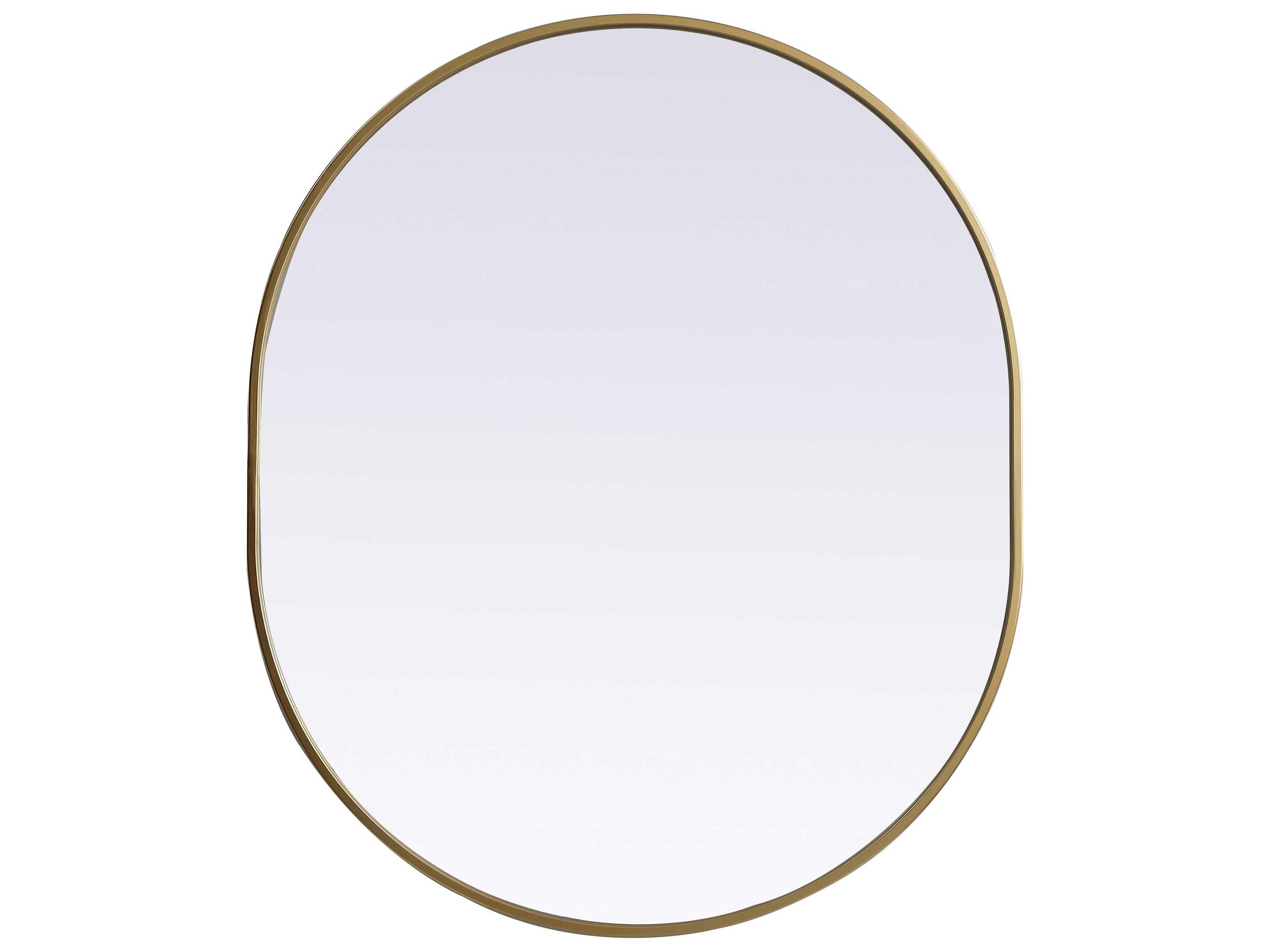 Asha Brass Oval Wall Mirror