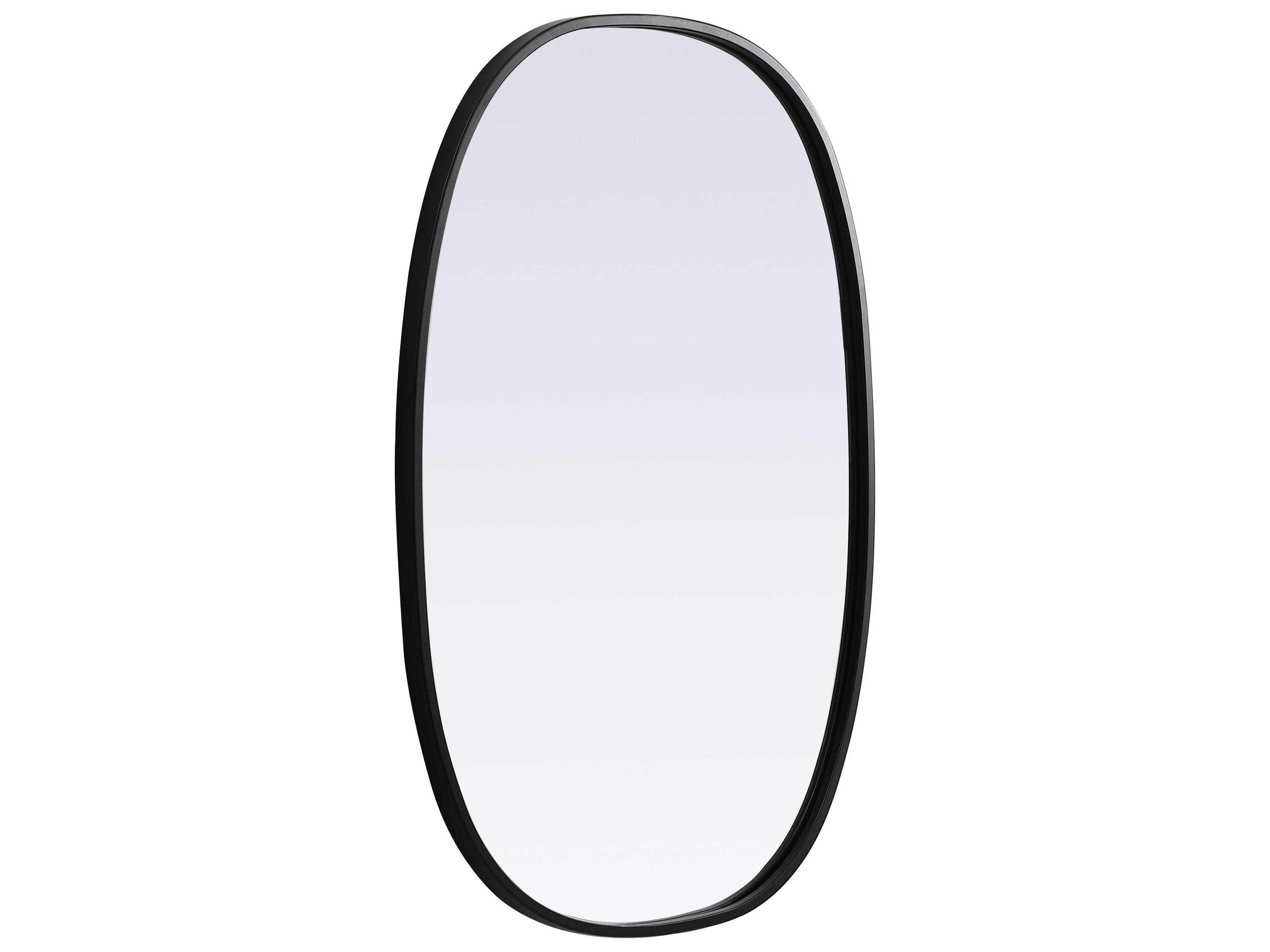 Elegant Lighting Brynn Black Oval Wall Mirror