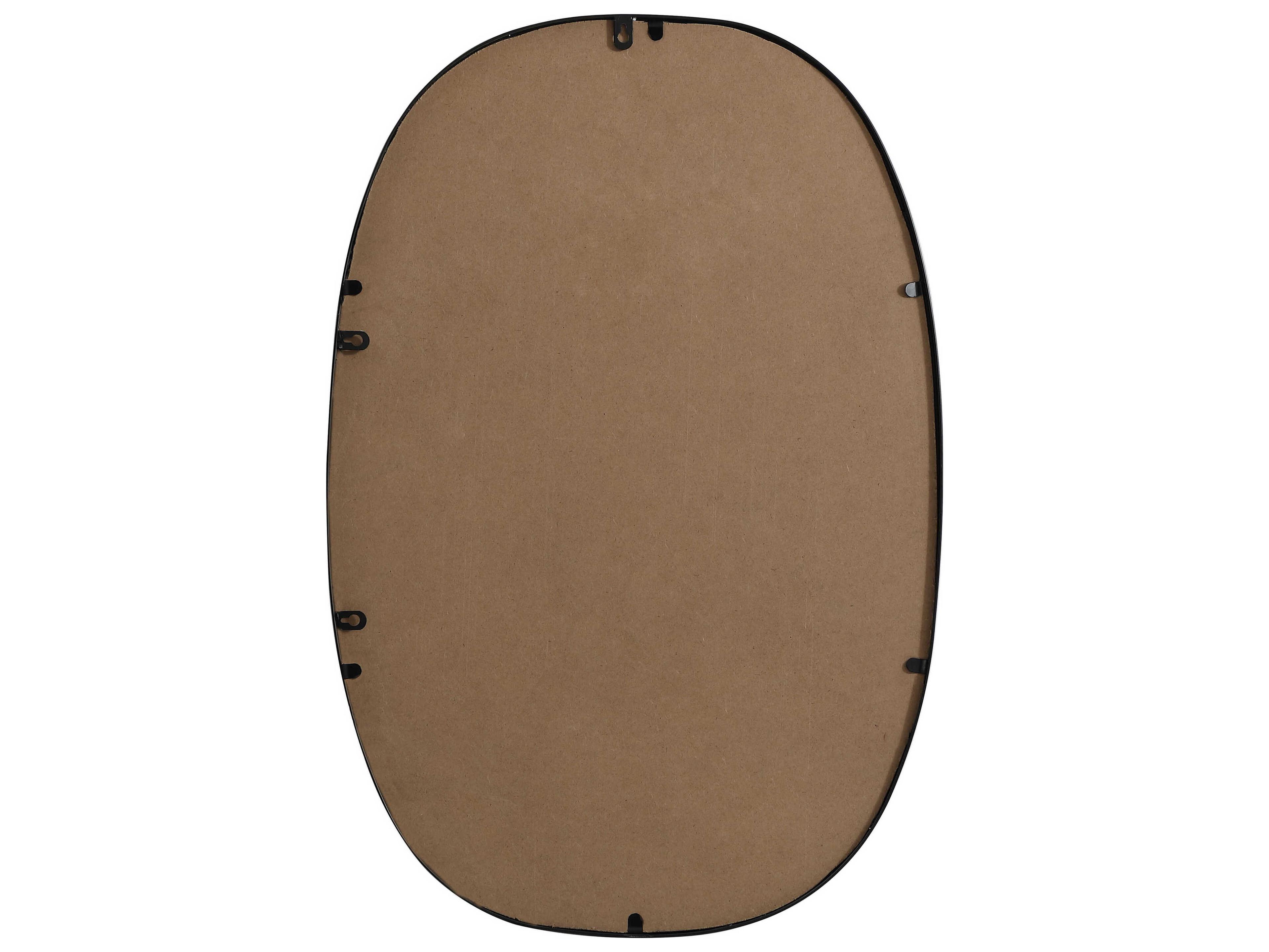 Elegant Lighting Brynn Black Oval Wall Mirror