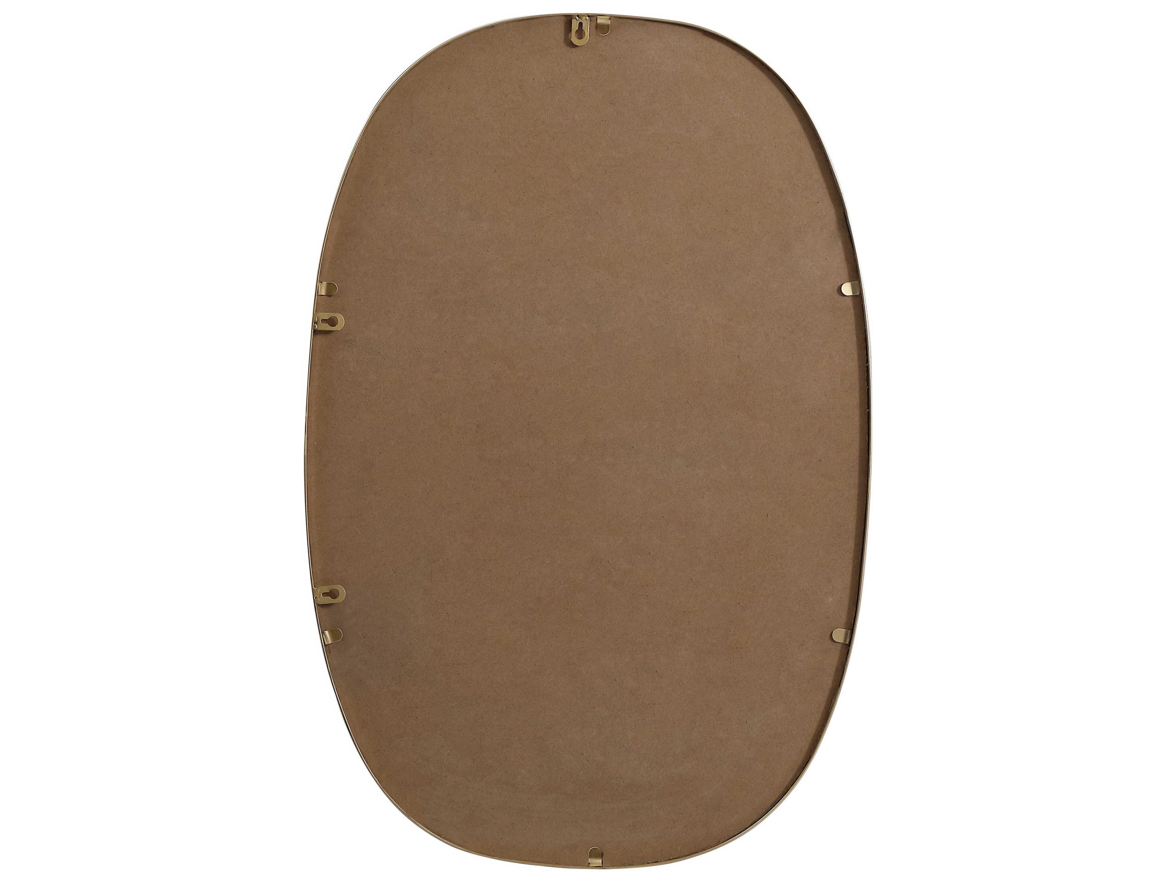 Elegant Lighting Brynn Brass Oval Wall Mirror