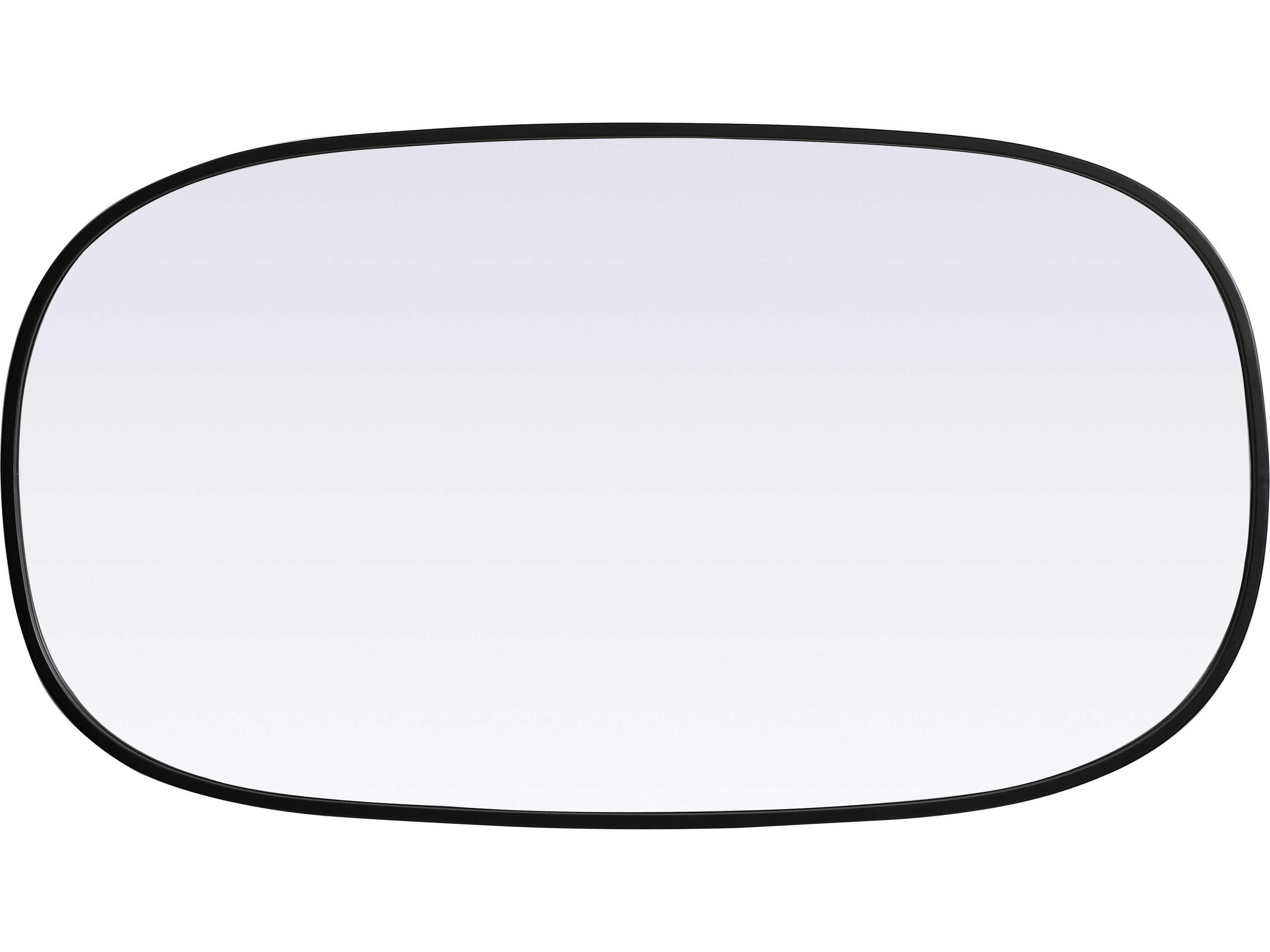 Elegant Lighting Brynn Black Oval Wall Mirror