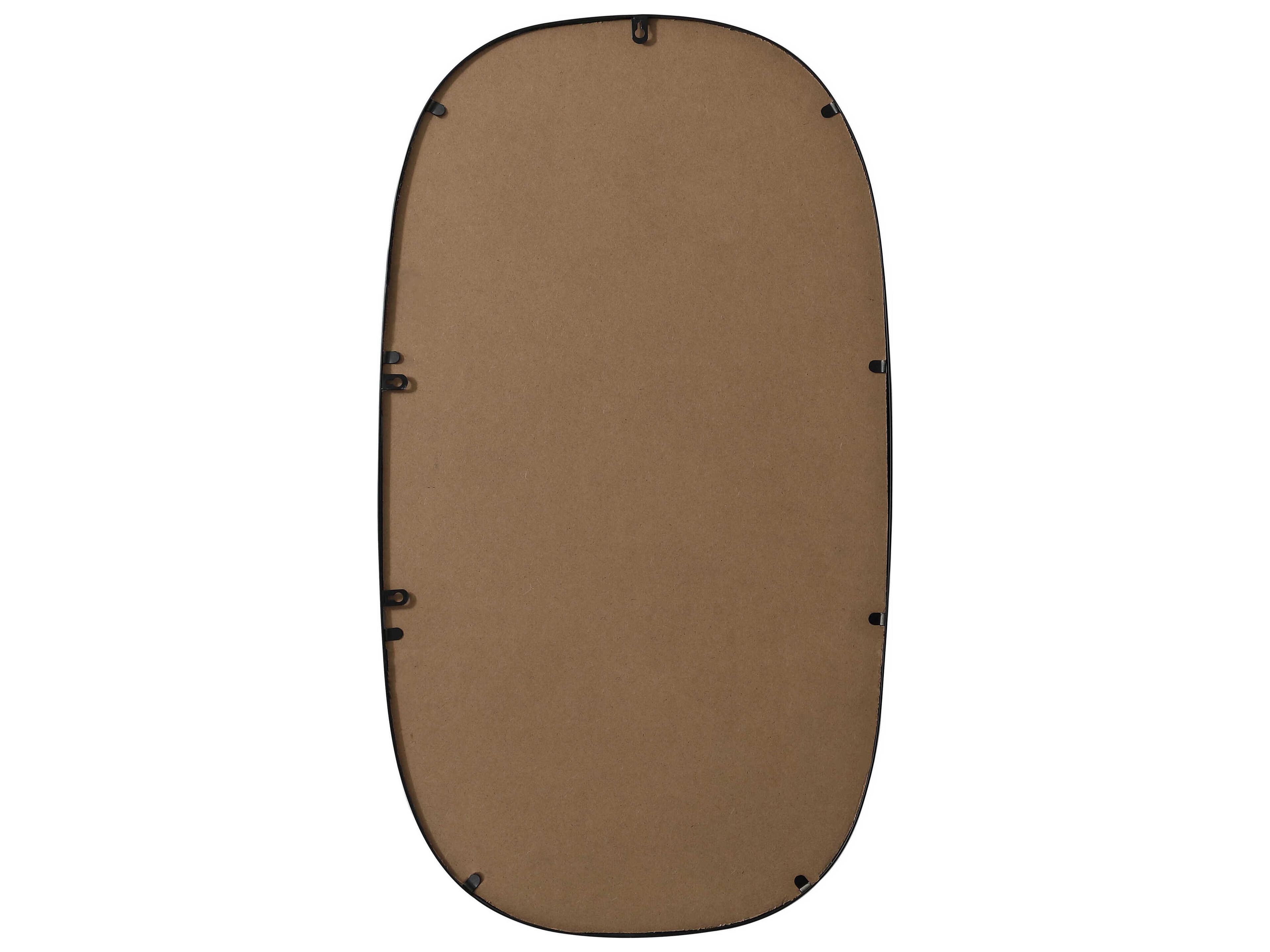 Elegant Lighting Brynn Black Oval Wall Mirror