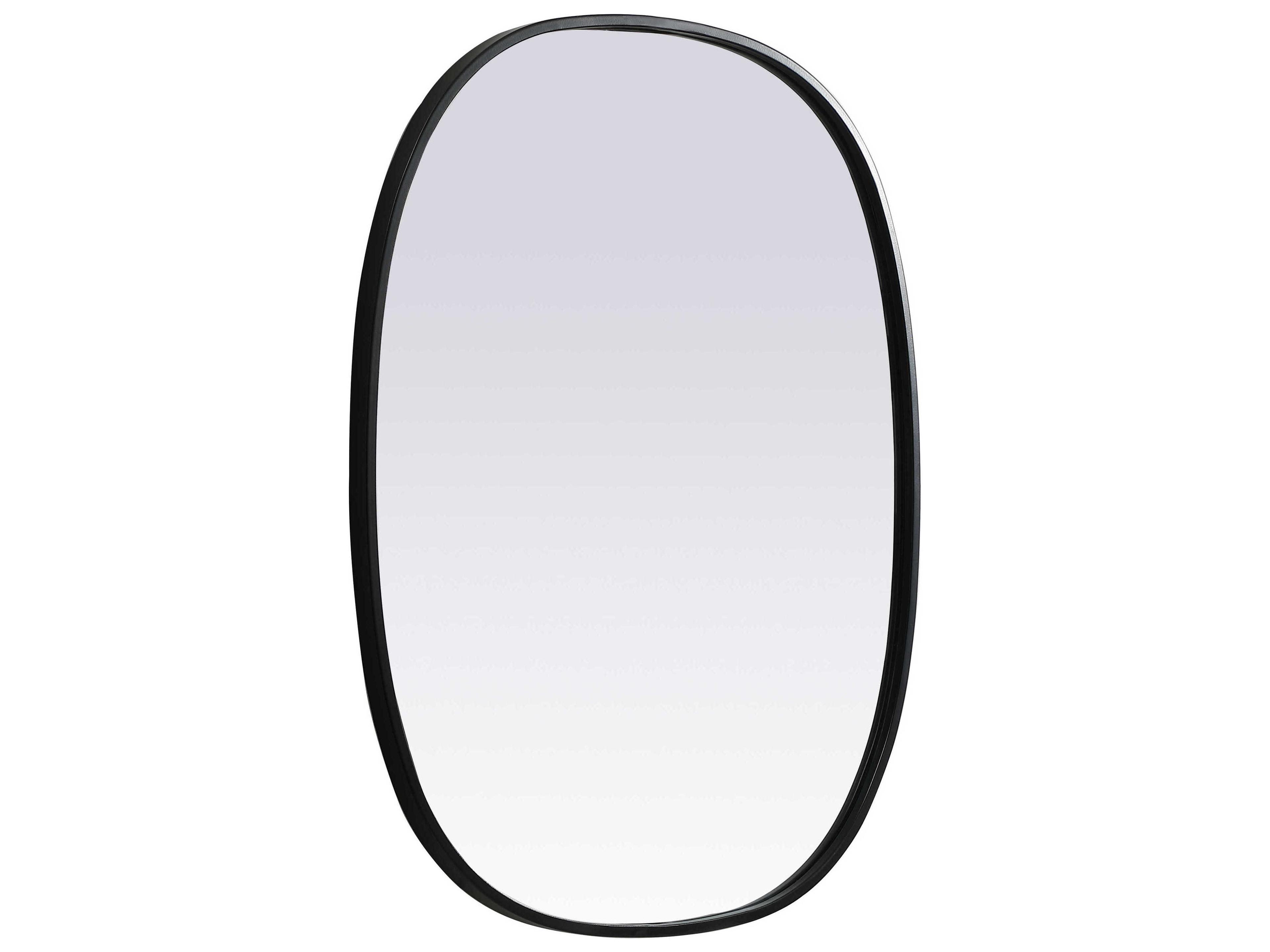 Elegant Lighting Brynn Black Oval Wall Mirror