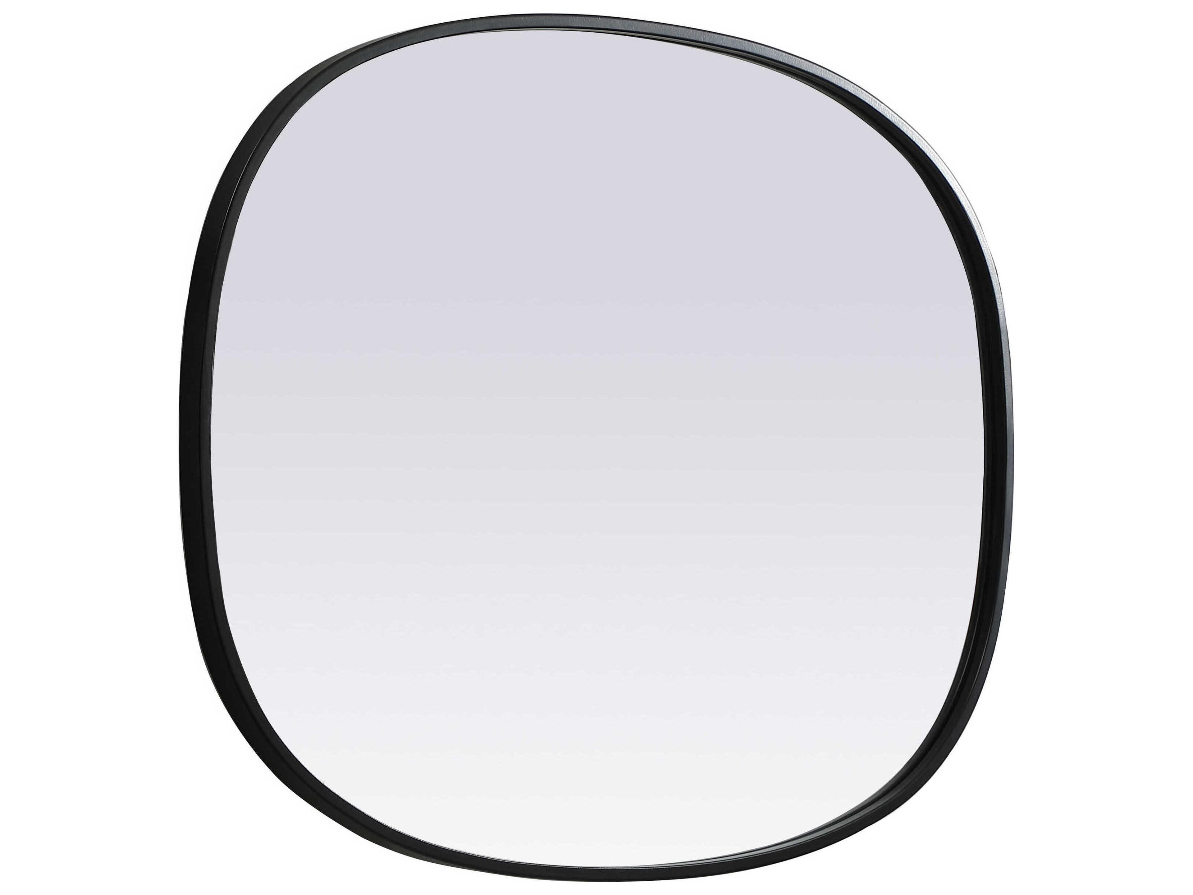 Elegant Lighting Brynn Black Oval Wall Mirror