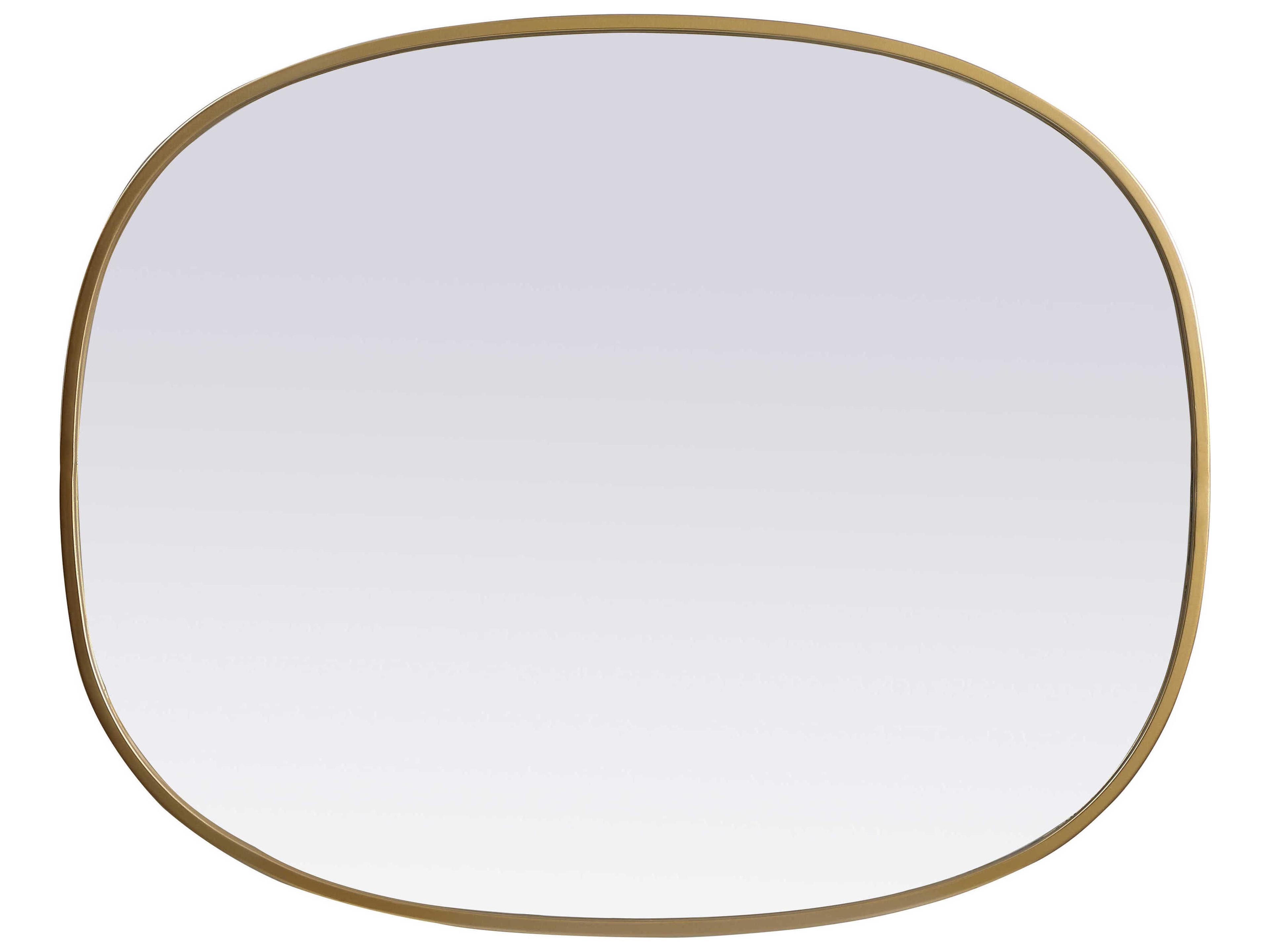 Elegant Lighting Brynn Brass Oval Wall Mirror