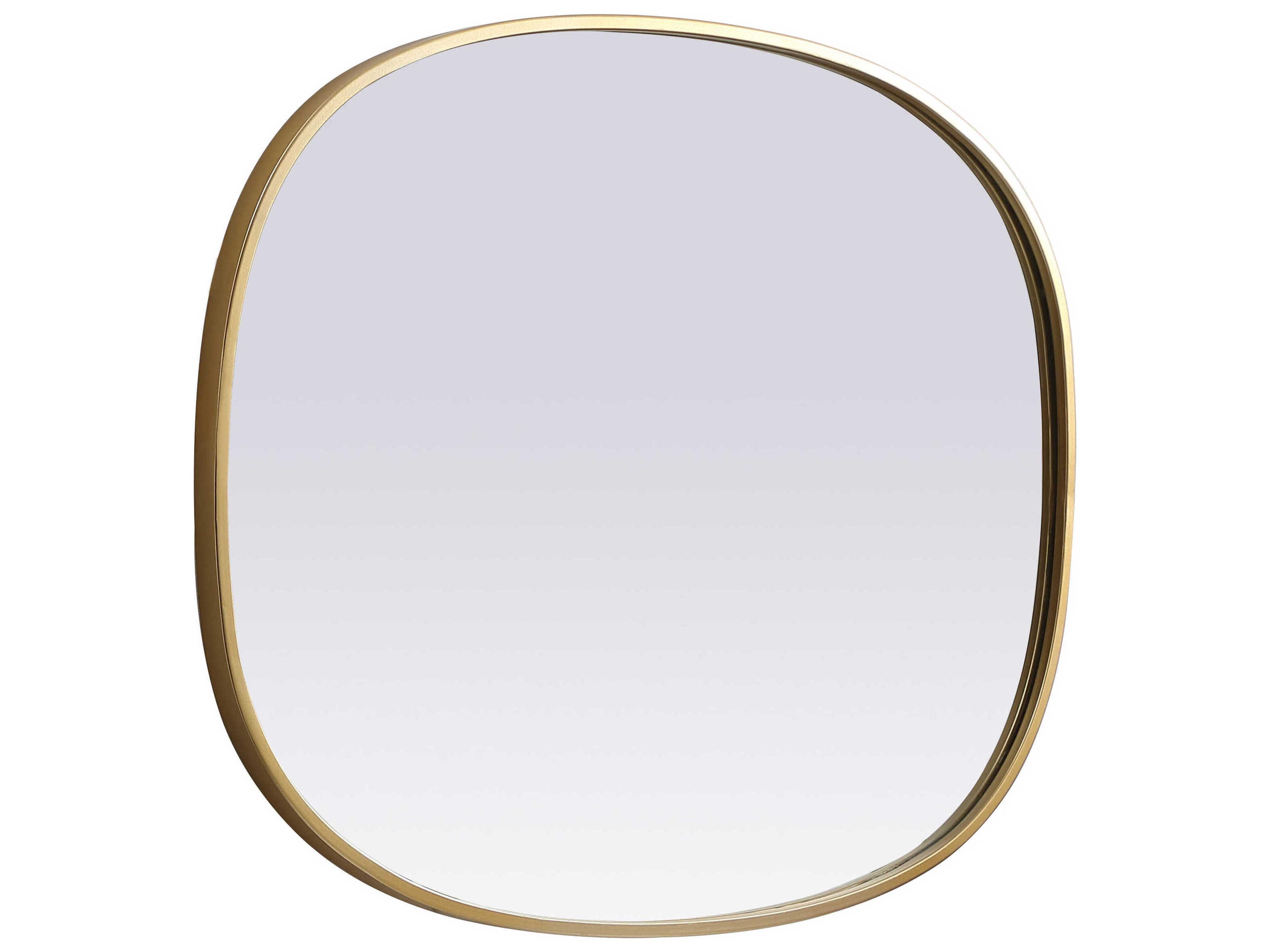 Elegant Lighting Brynn Brass Oval Wall Mirror