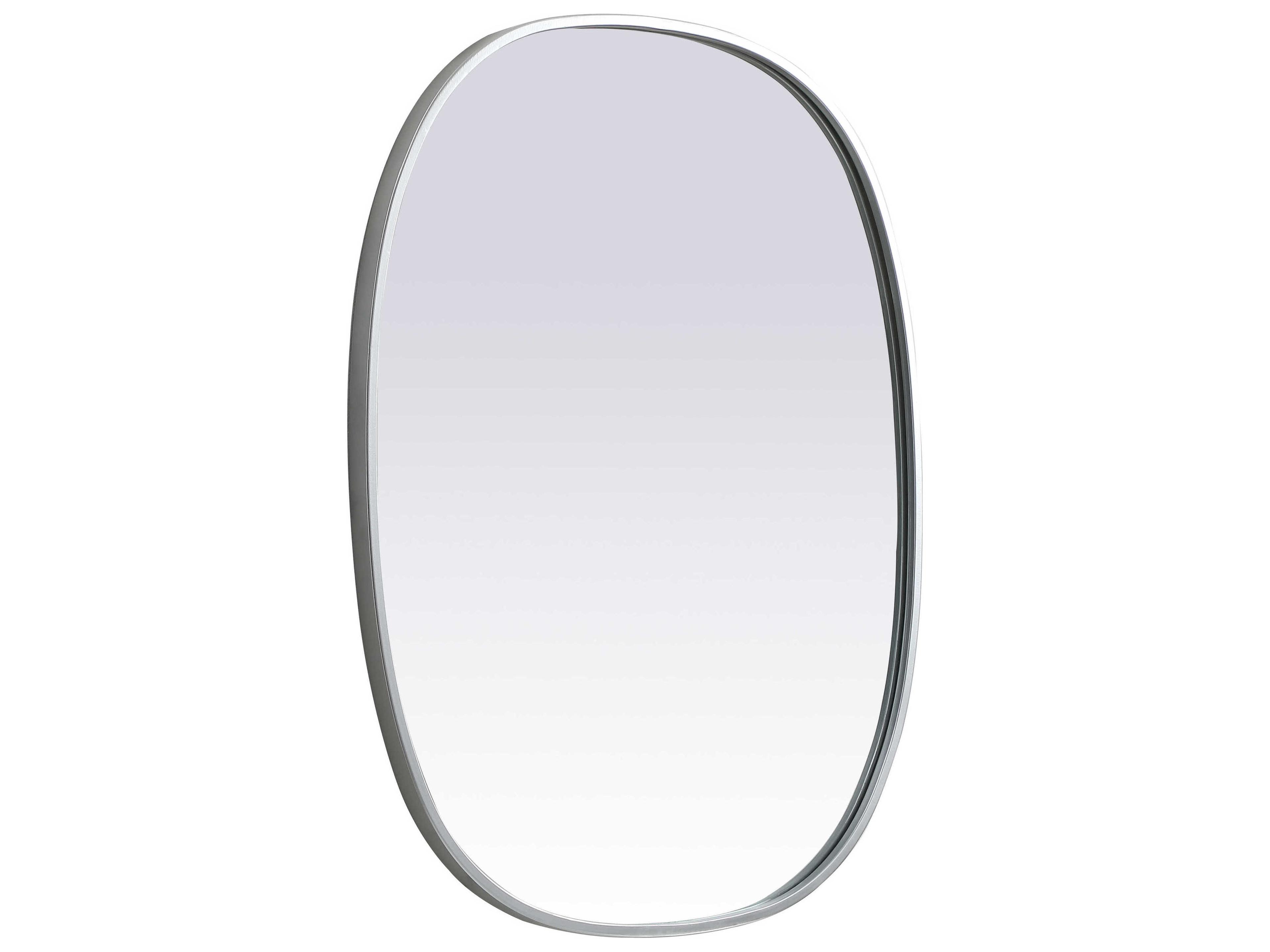 Elegant Lighting Brynn Silver Oval Wall Mirror