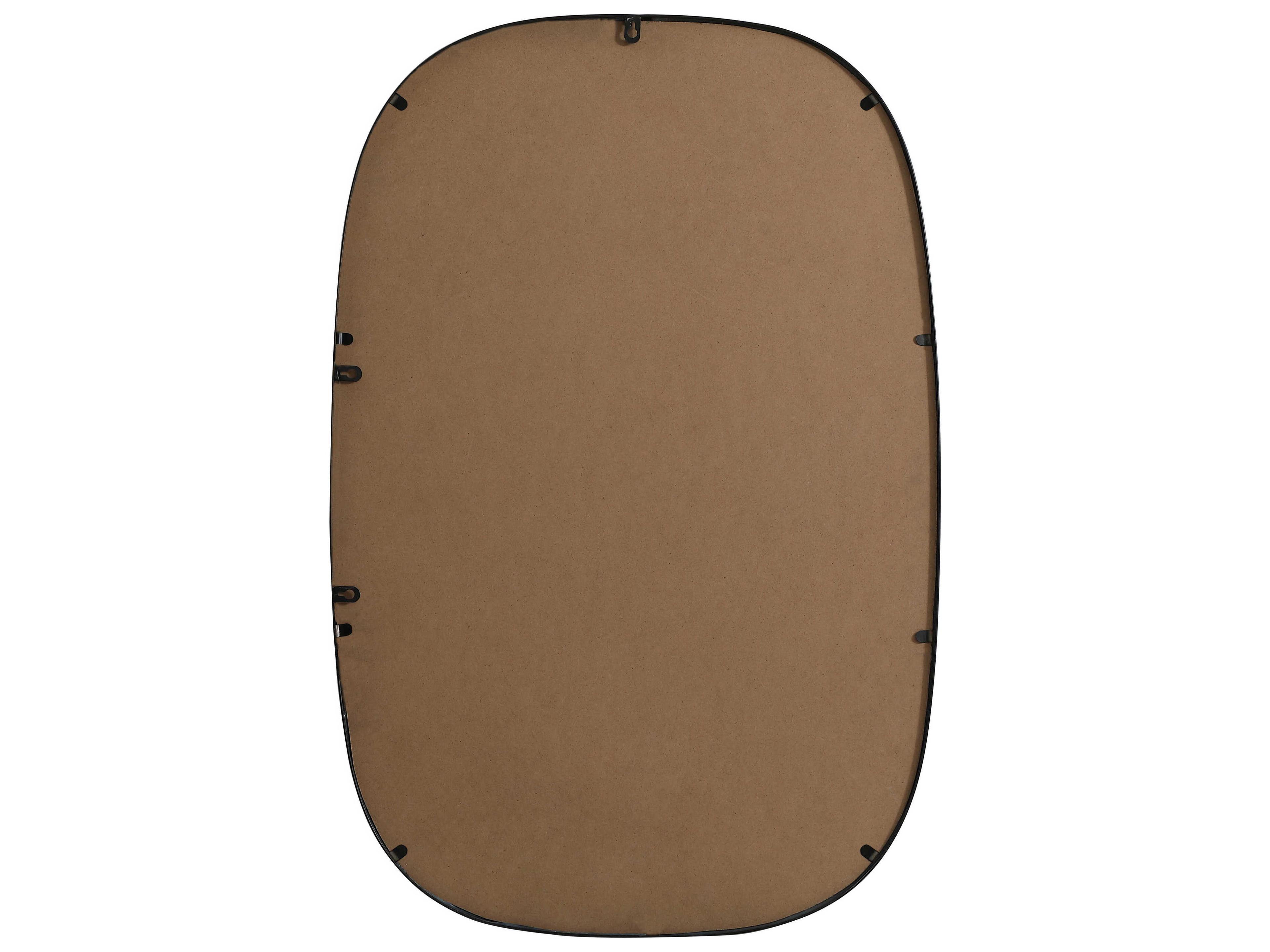 Elegant Lighting Brynn Black Oval Wall Mirror