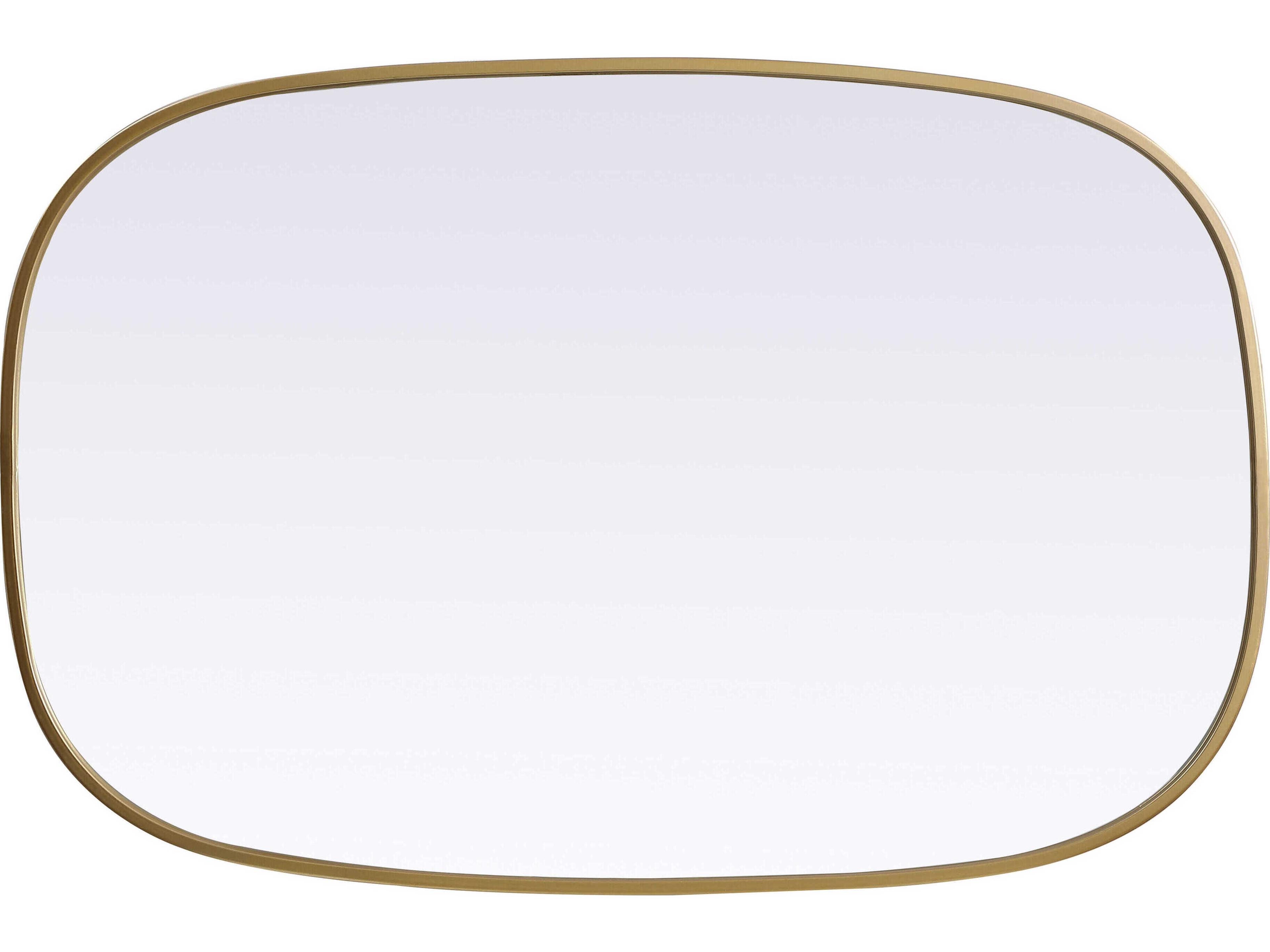 Elegant Lighting Brynn Brass Oval Wall Mirror