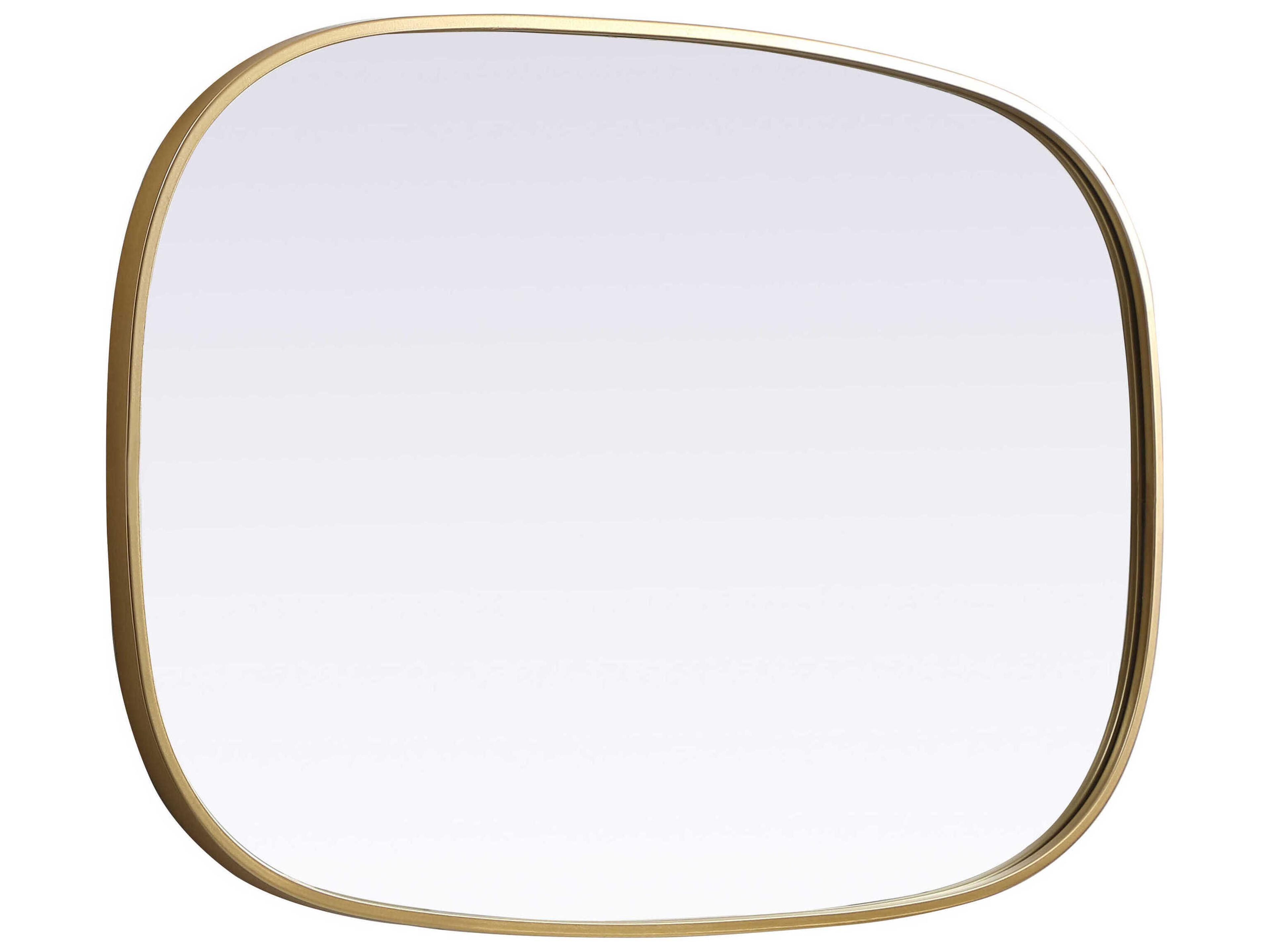 Elegant Lighting Brynn Brass Oval Wall Mirror