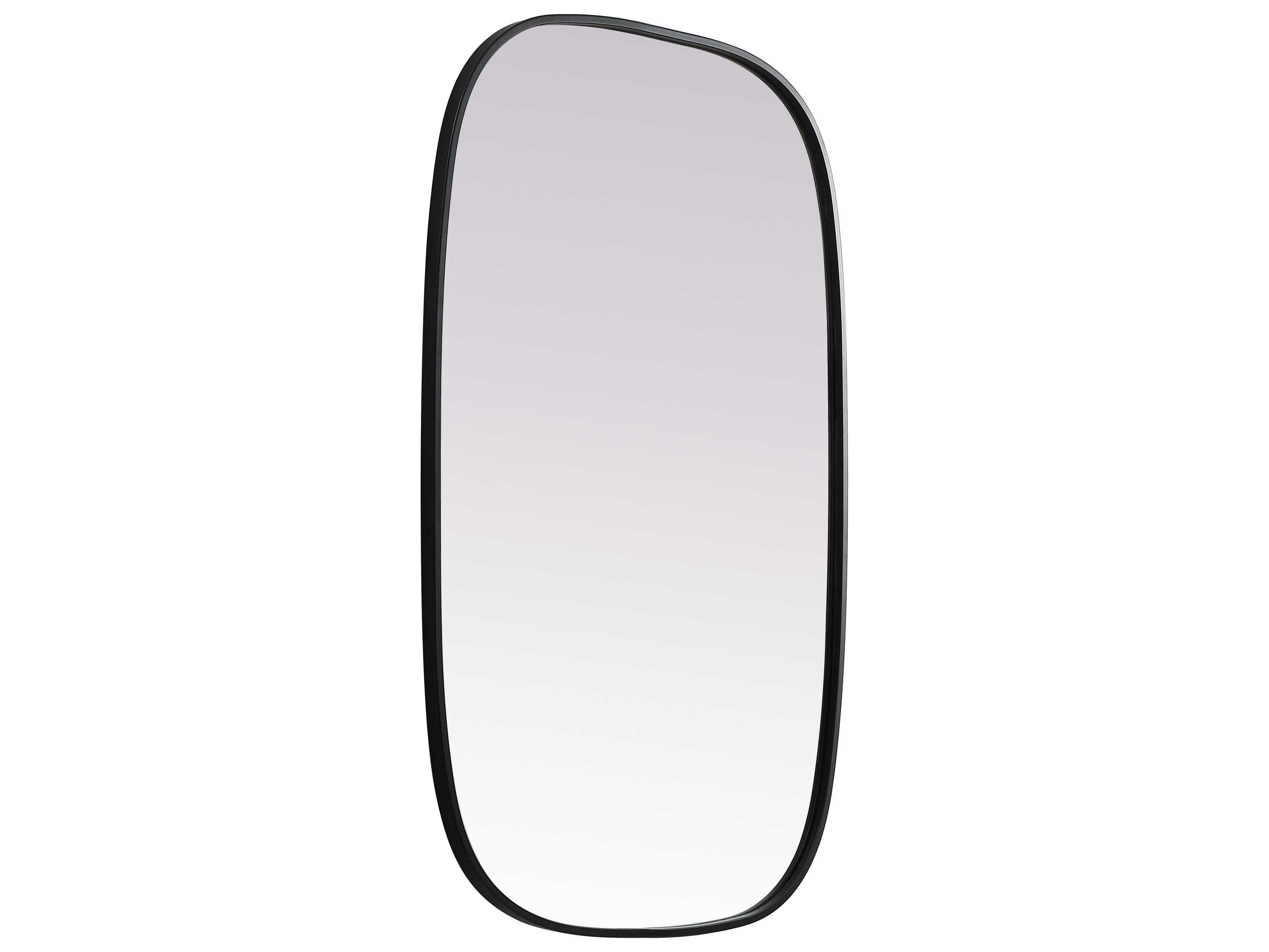 Elegant Lighting Brynn Black Oval Wall Mirror