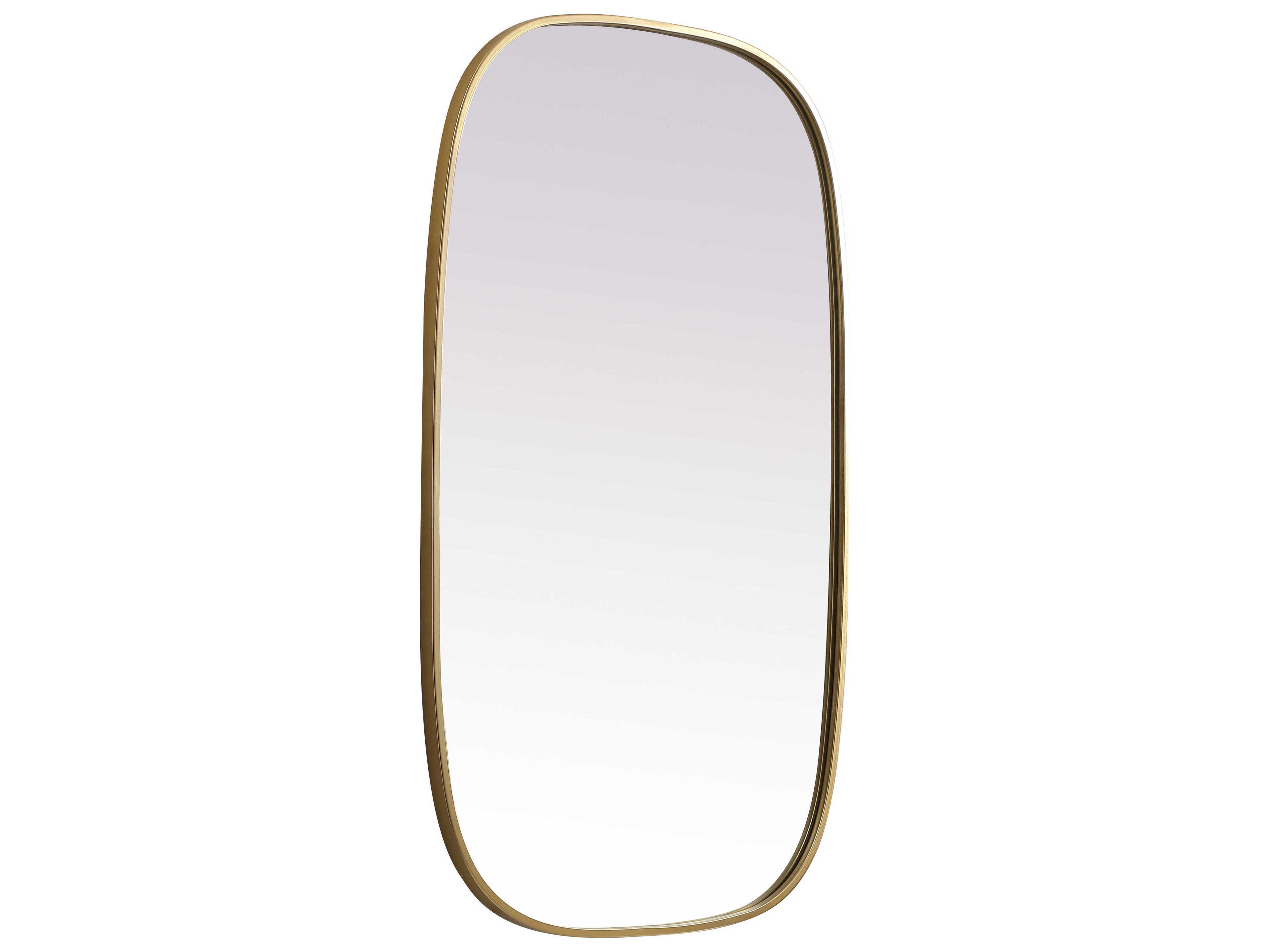Elegant Lighting Brynn Brass Oval Wall Mirror