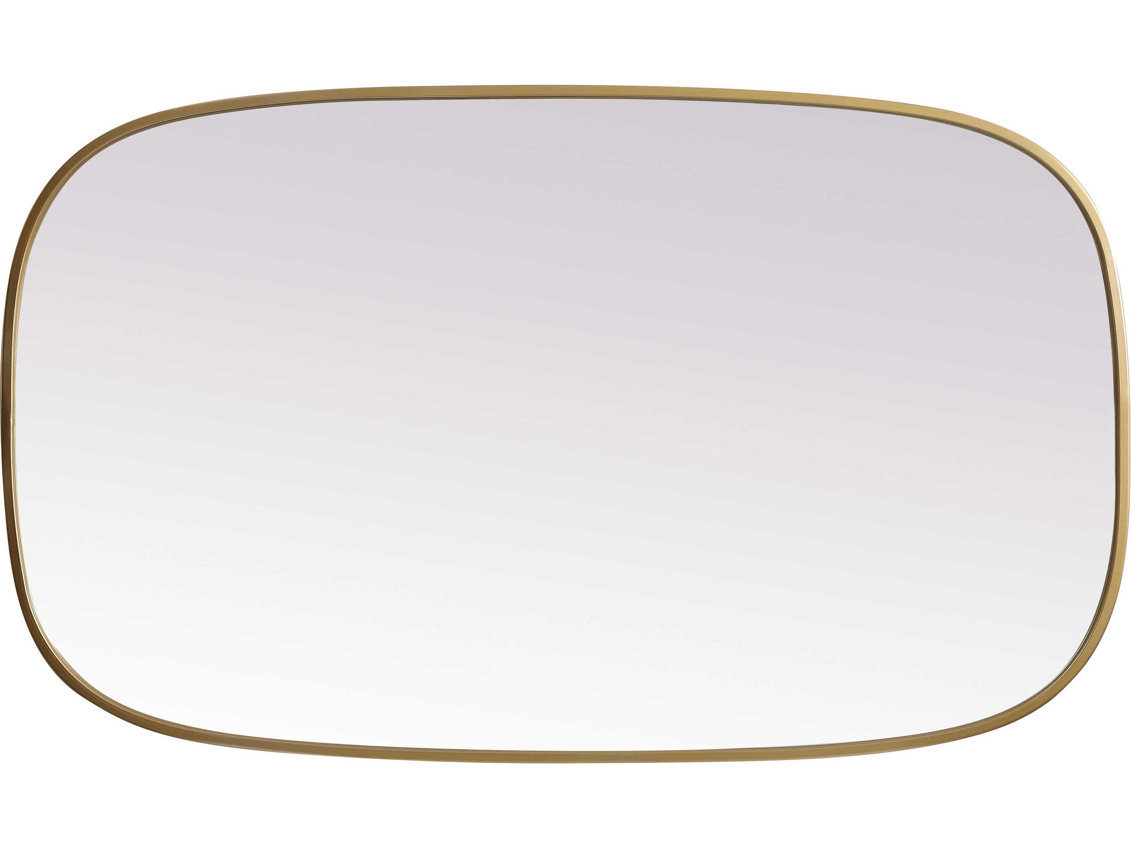 Elegant Lighting Brynn Brass Oval Wall Mirror