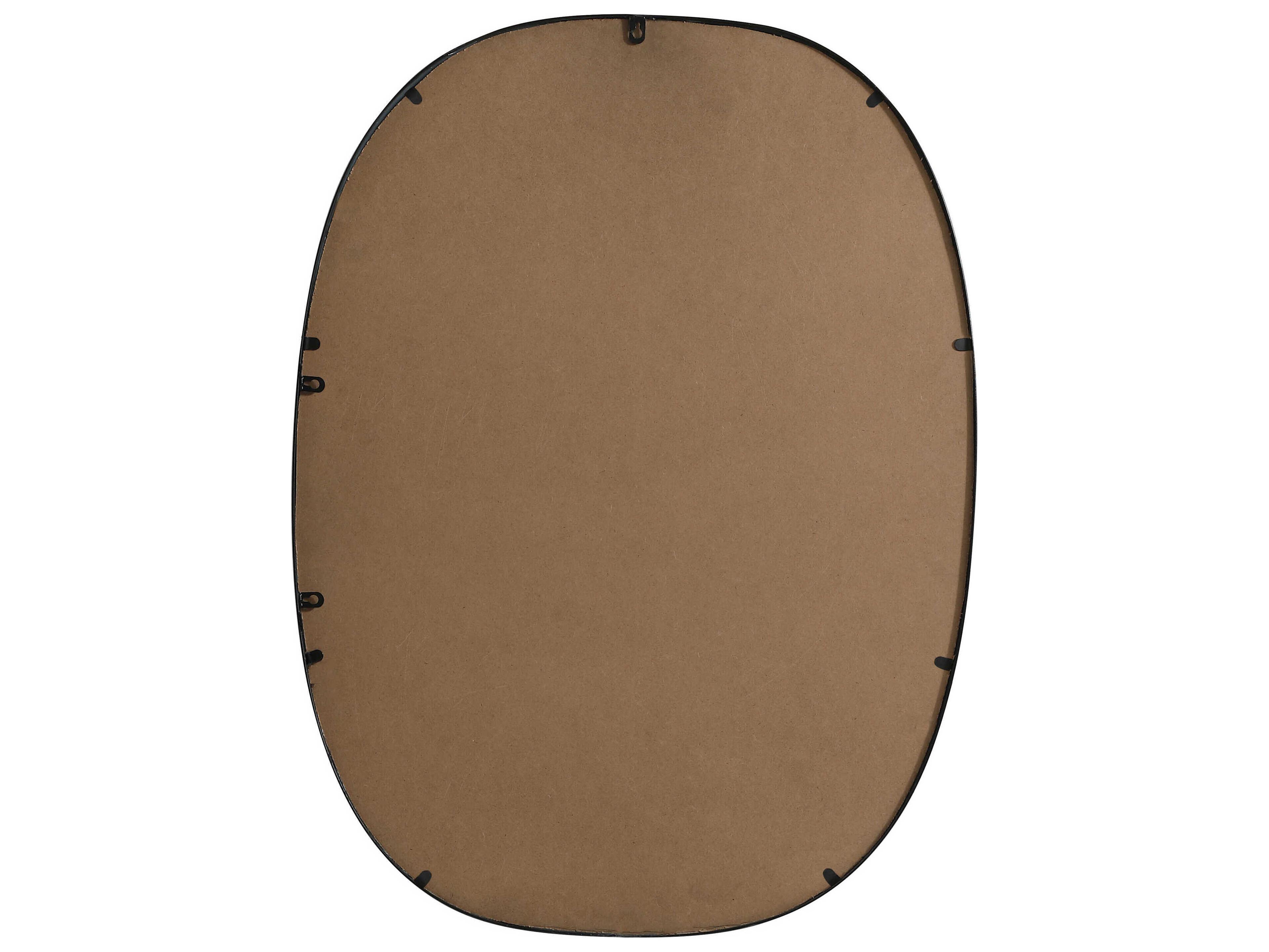 Elegant Lighting Brynn Black Oval Wall Mirror