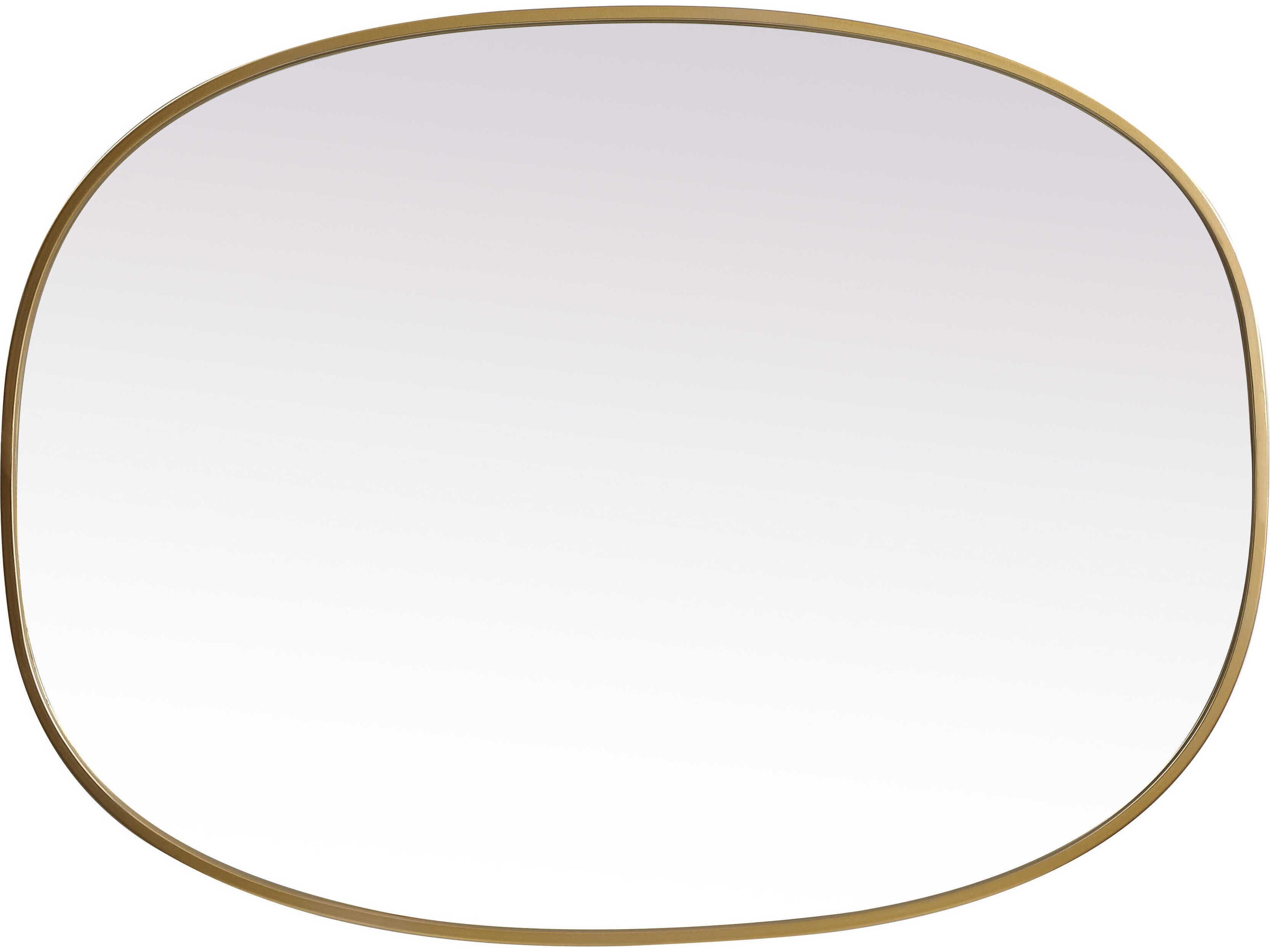 Elegant Lighting Brynn Brass Oval Wall Mirror