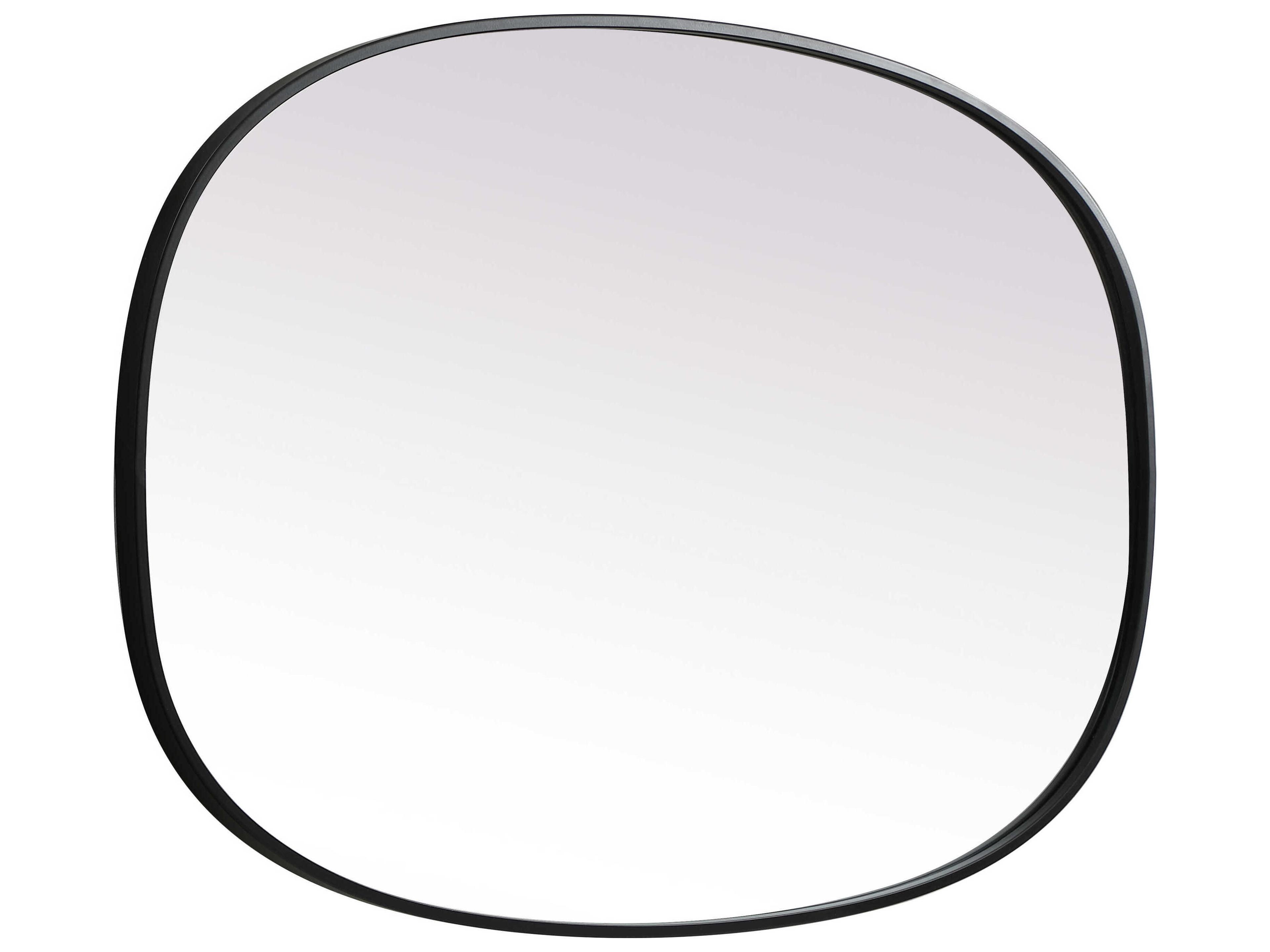 Elegant Lighting Brynn Black Oval Wall Mirror