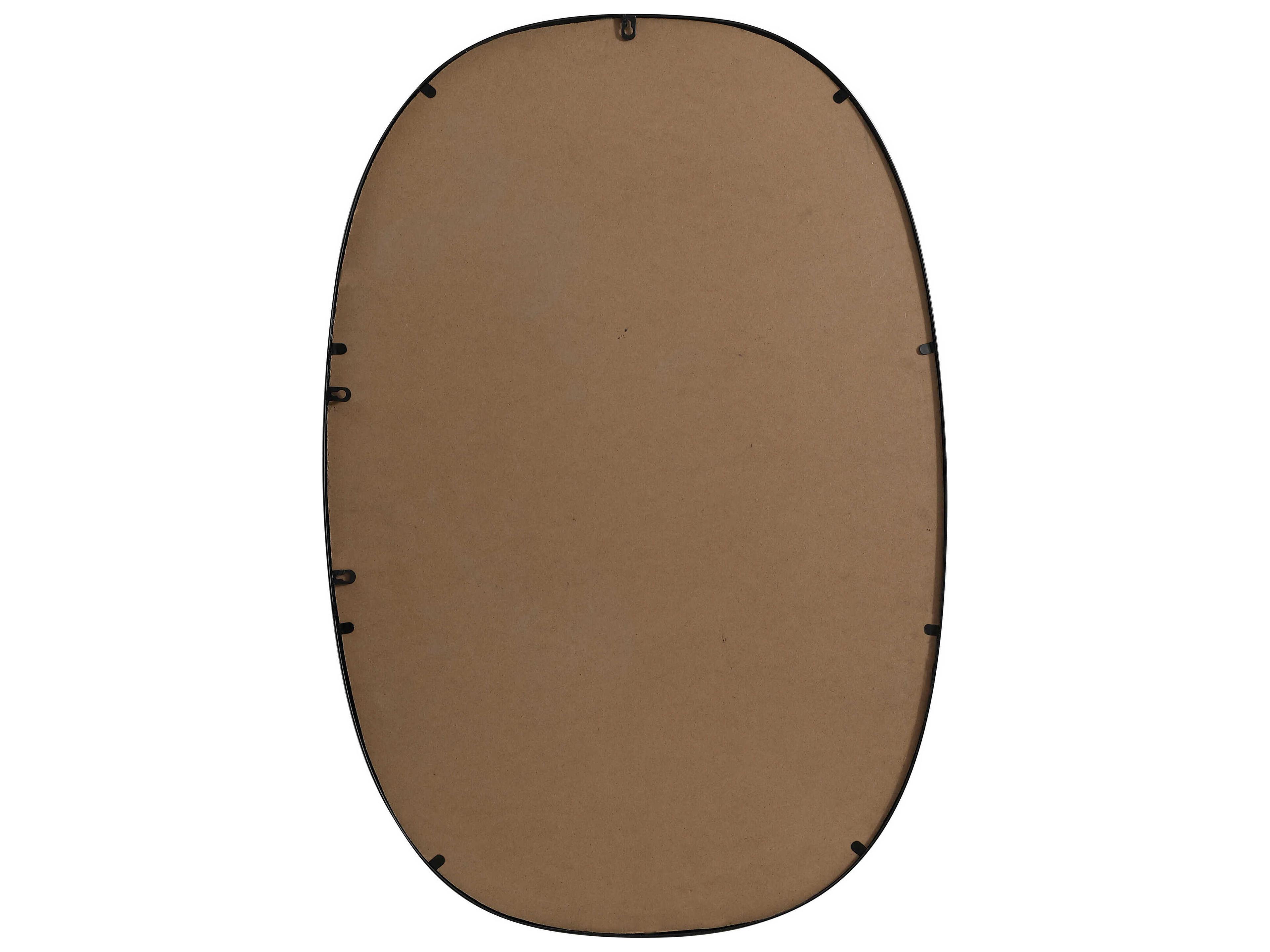 Elegant Lighting Brynn Black Oval Wall Mirror