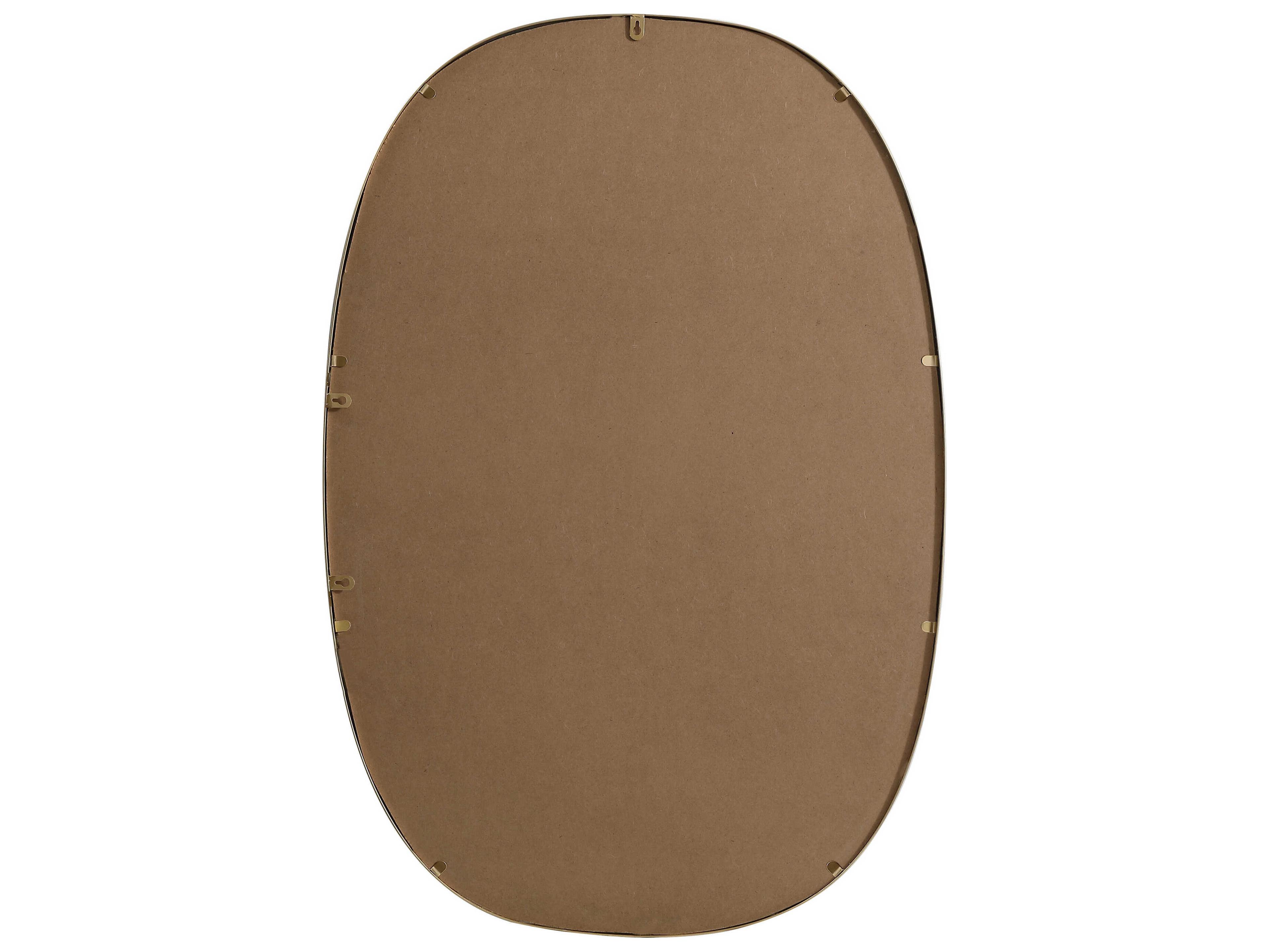 Elegant Lighting Brynn Brass Oval Wall Mirror