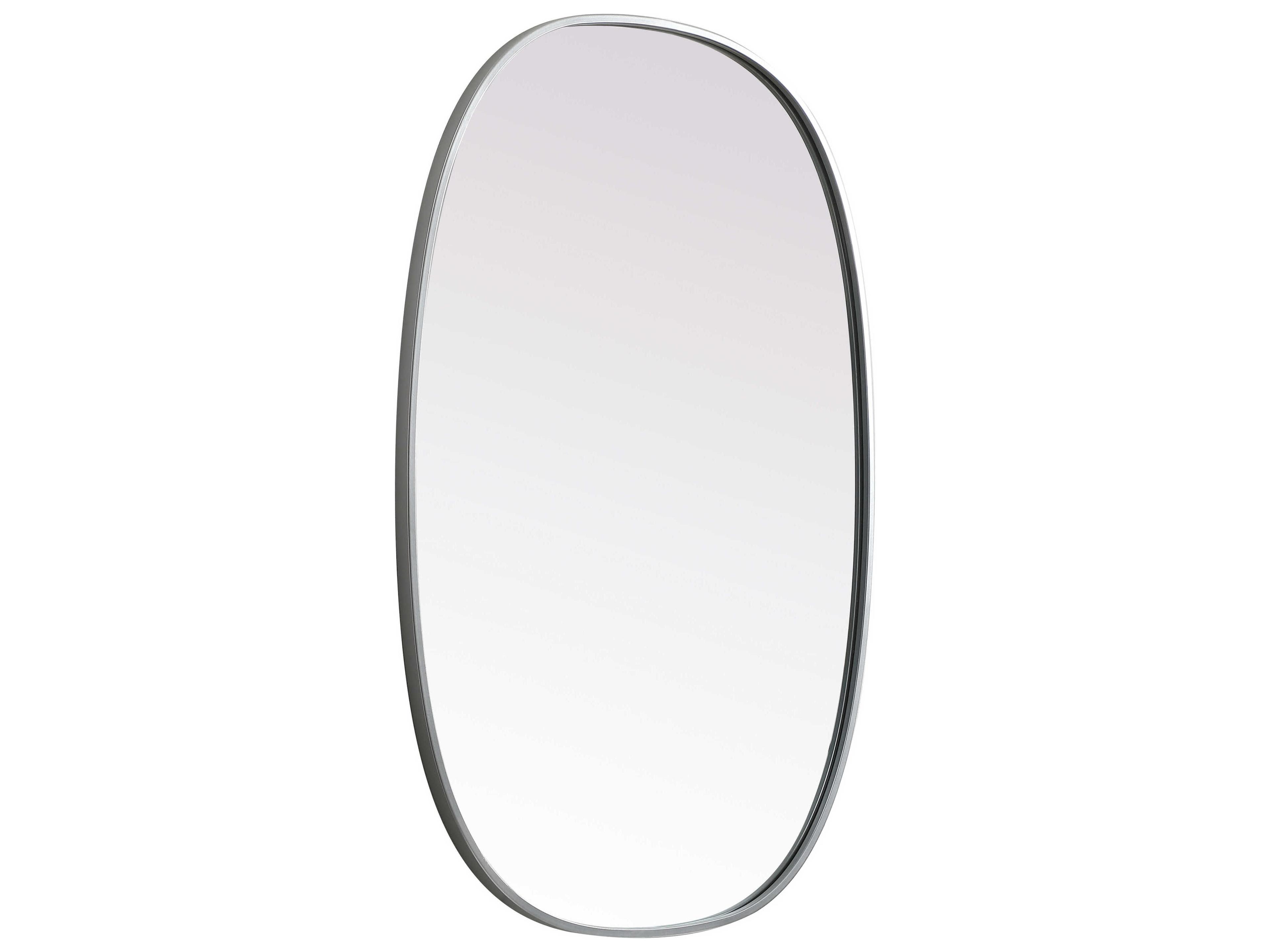 Elegant Lighting Brynn Silver Oval Wall Mirror