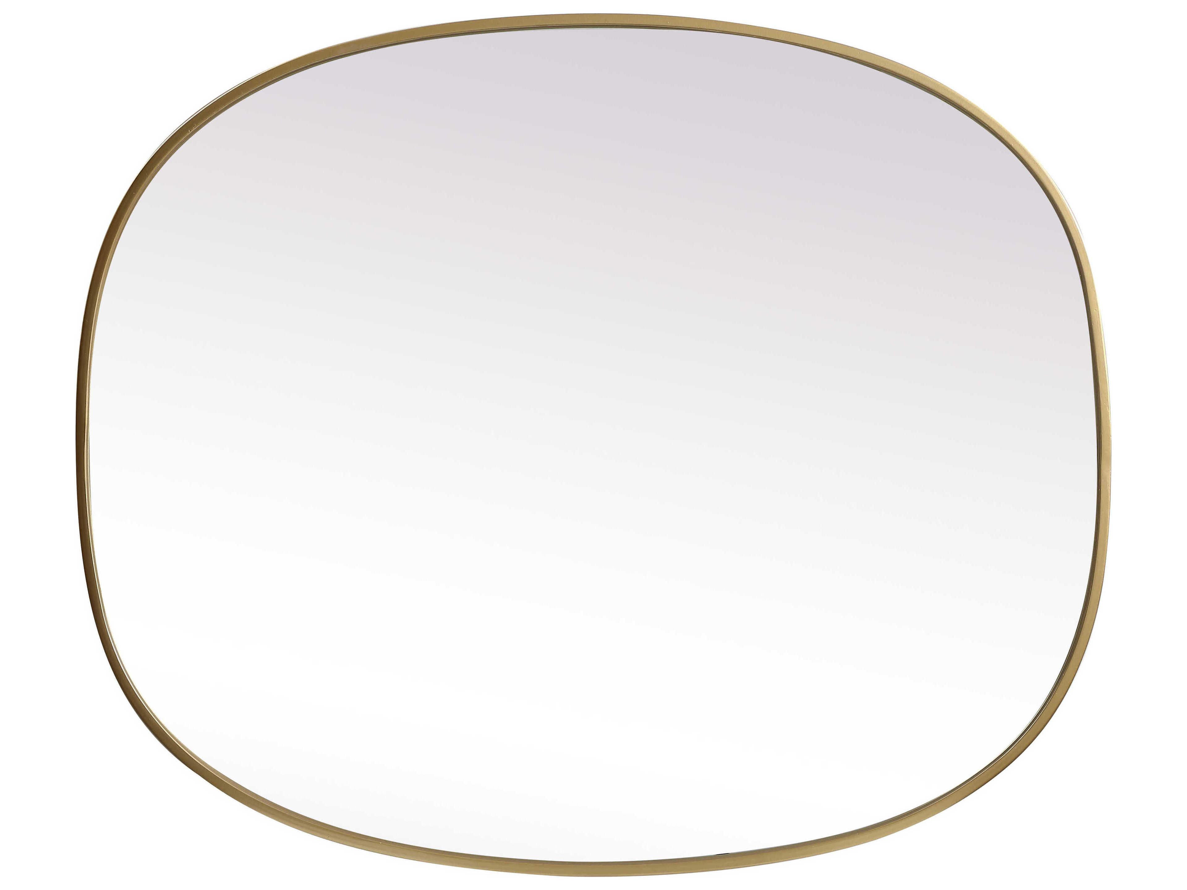 Elegant Lighting Brynn Brass Oval Wall Mirror