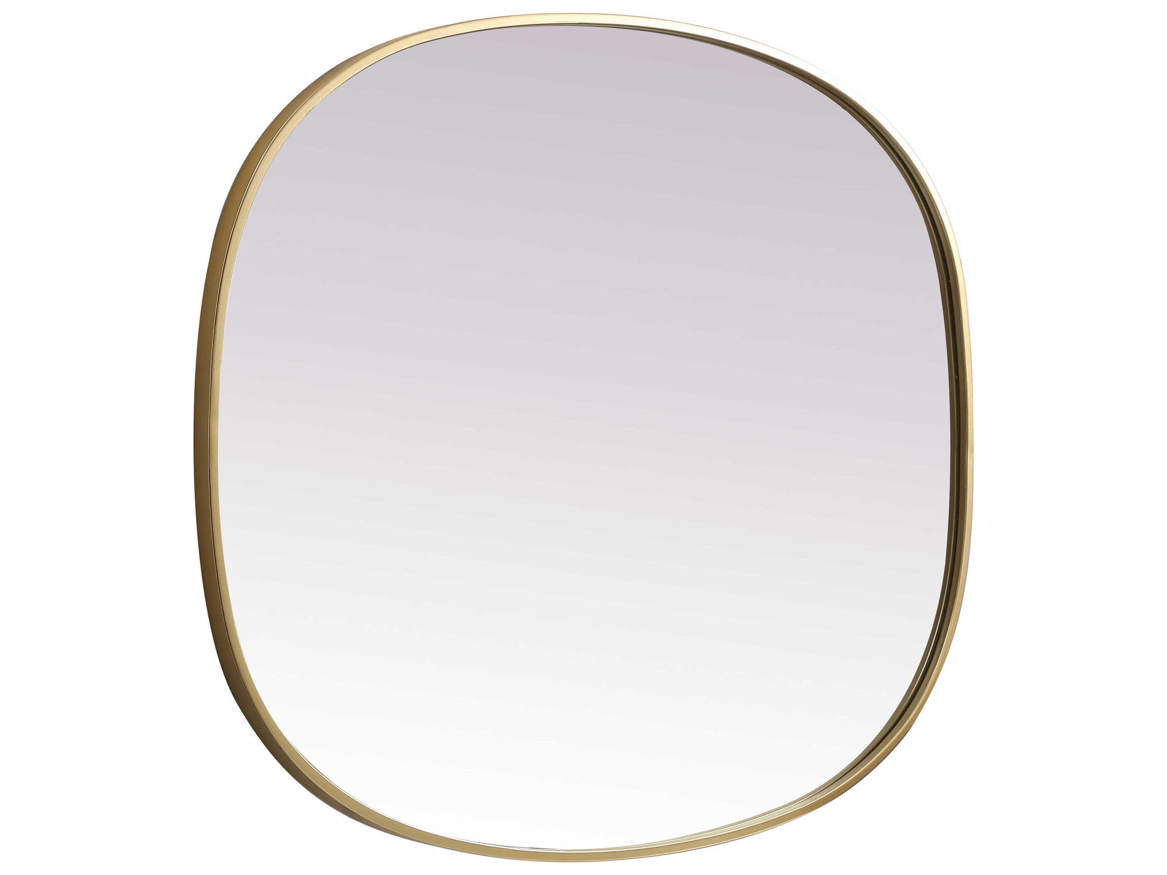 Elegant Lighting Brynn Brass Oval Wall Mirror