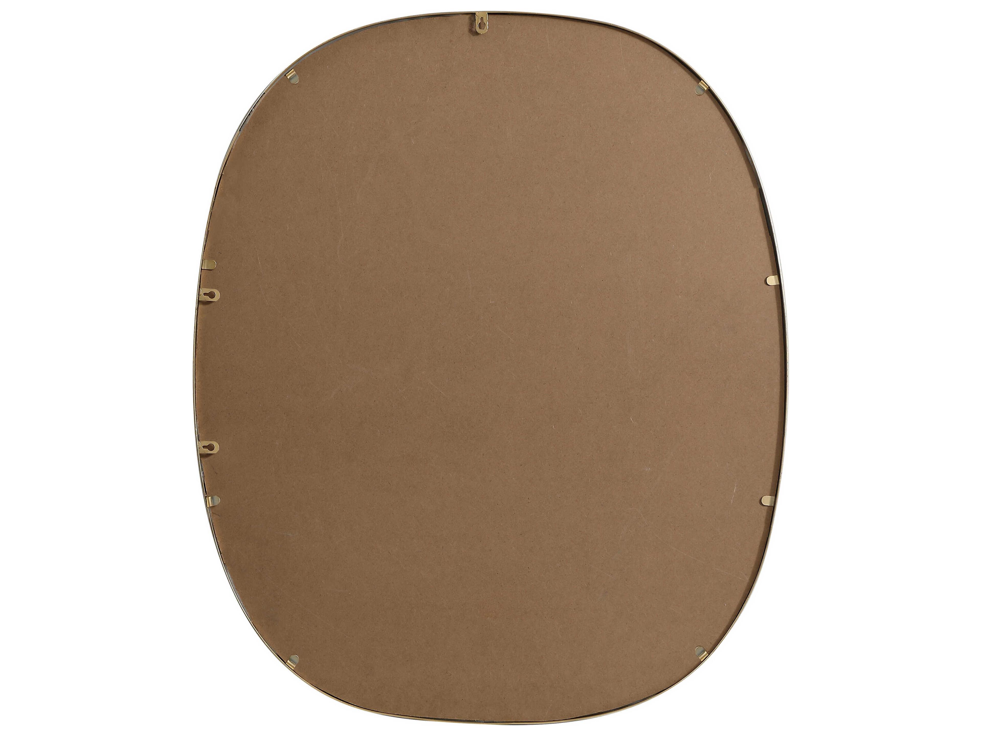 Elegant Lighting Brynn Brass Oval Wall Mirror