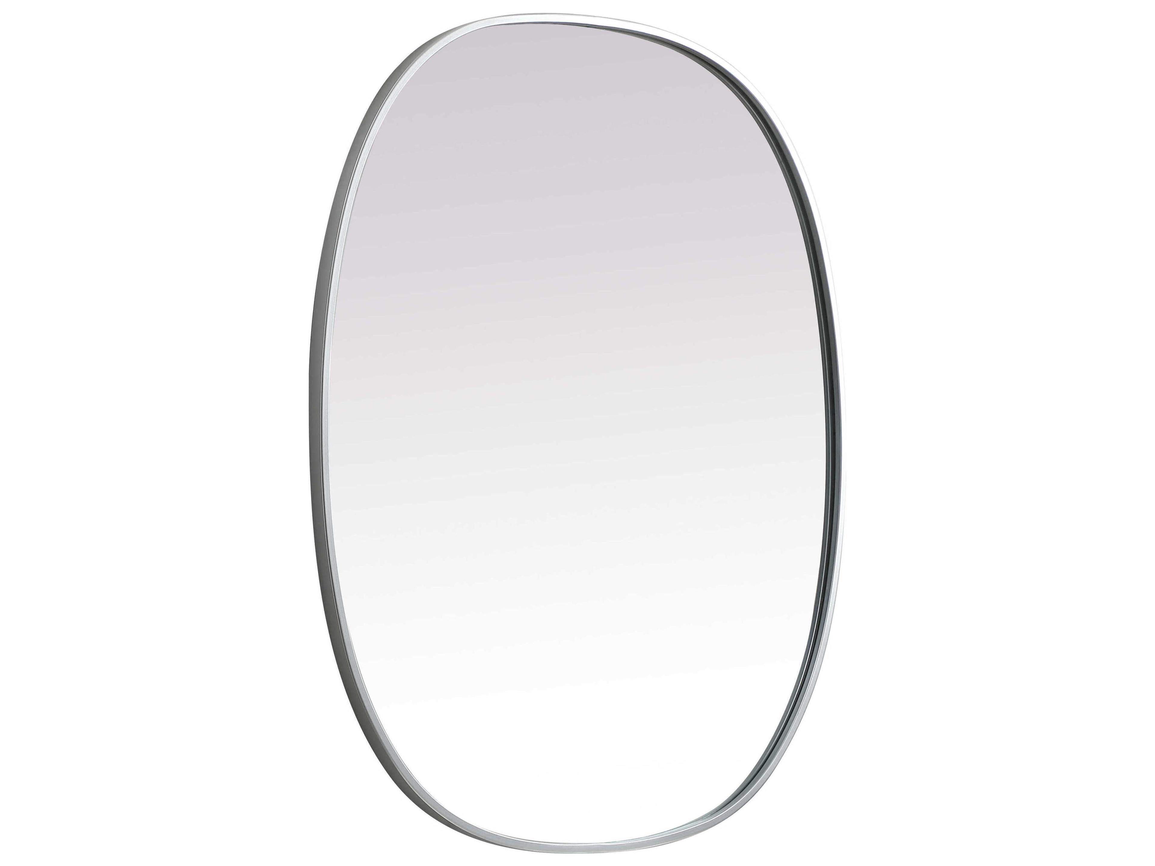 Elegant Lighting Brynn Silver Oval Wall Mirror