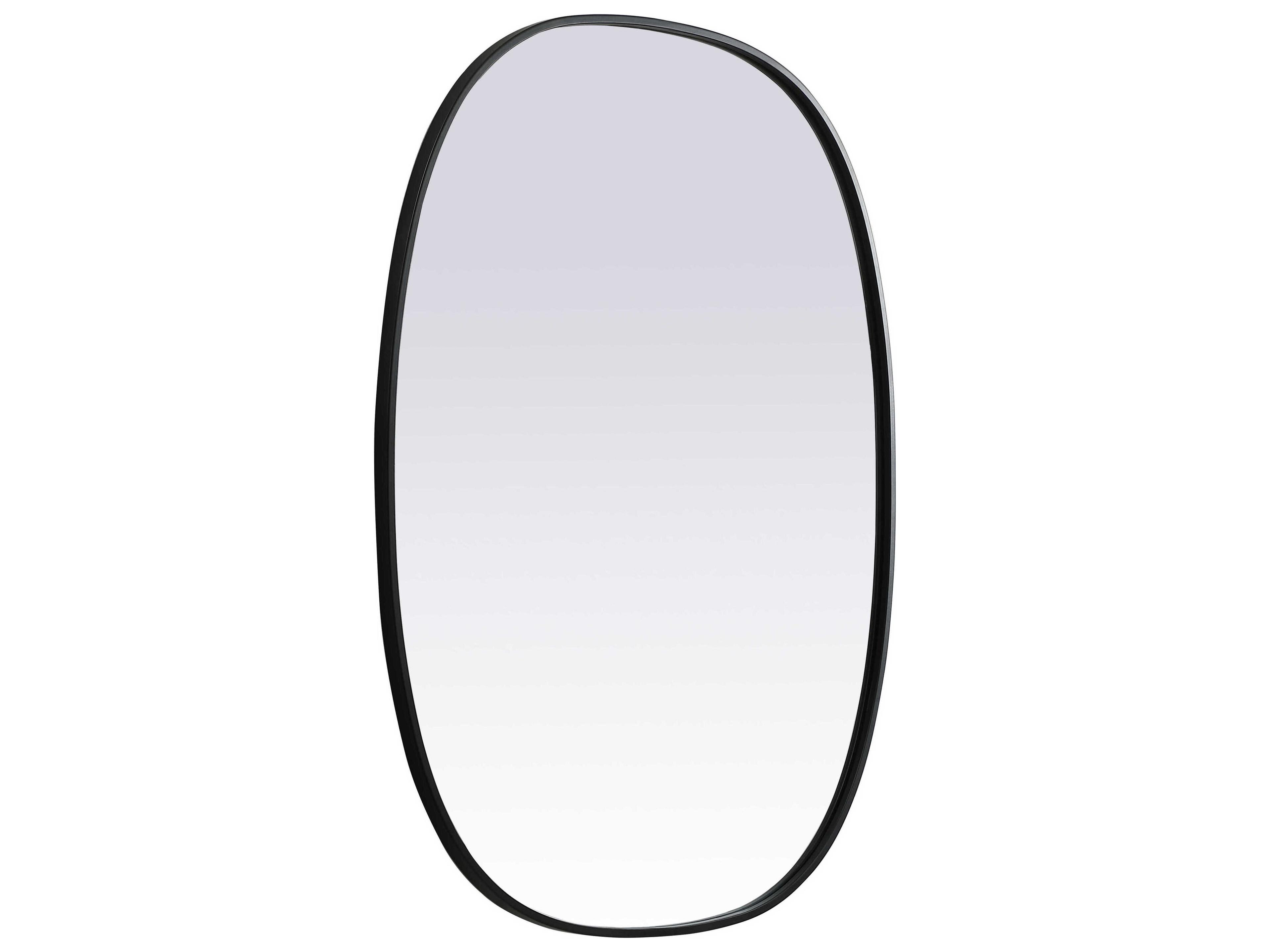 Elegant Lighting Brynn Black Oval Wall Mirror
