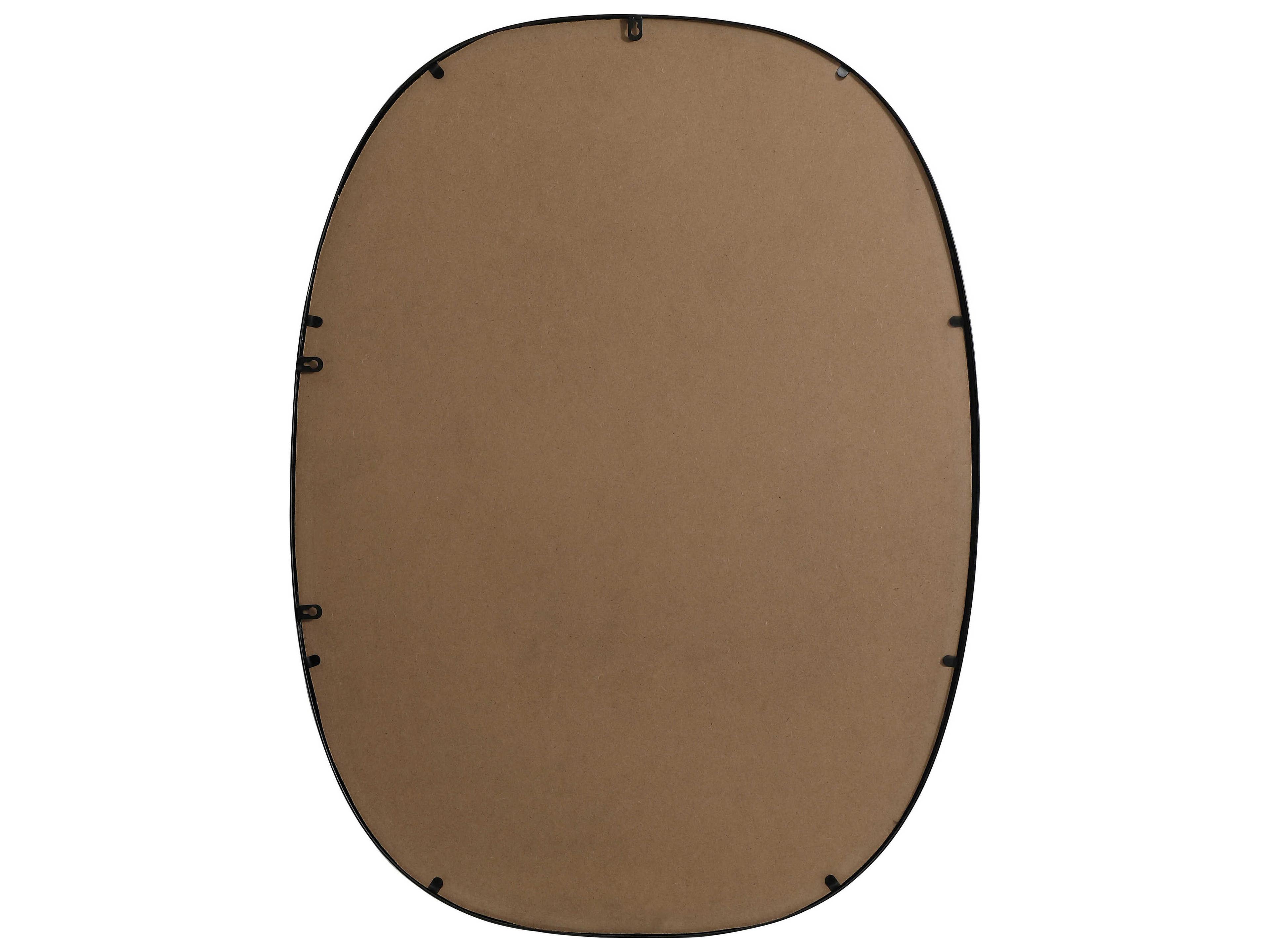 Elegant Lighting Brynn Black Oval Wall Mirror