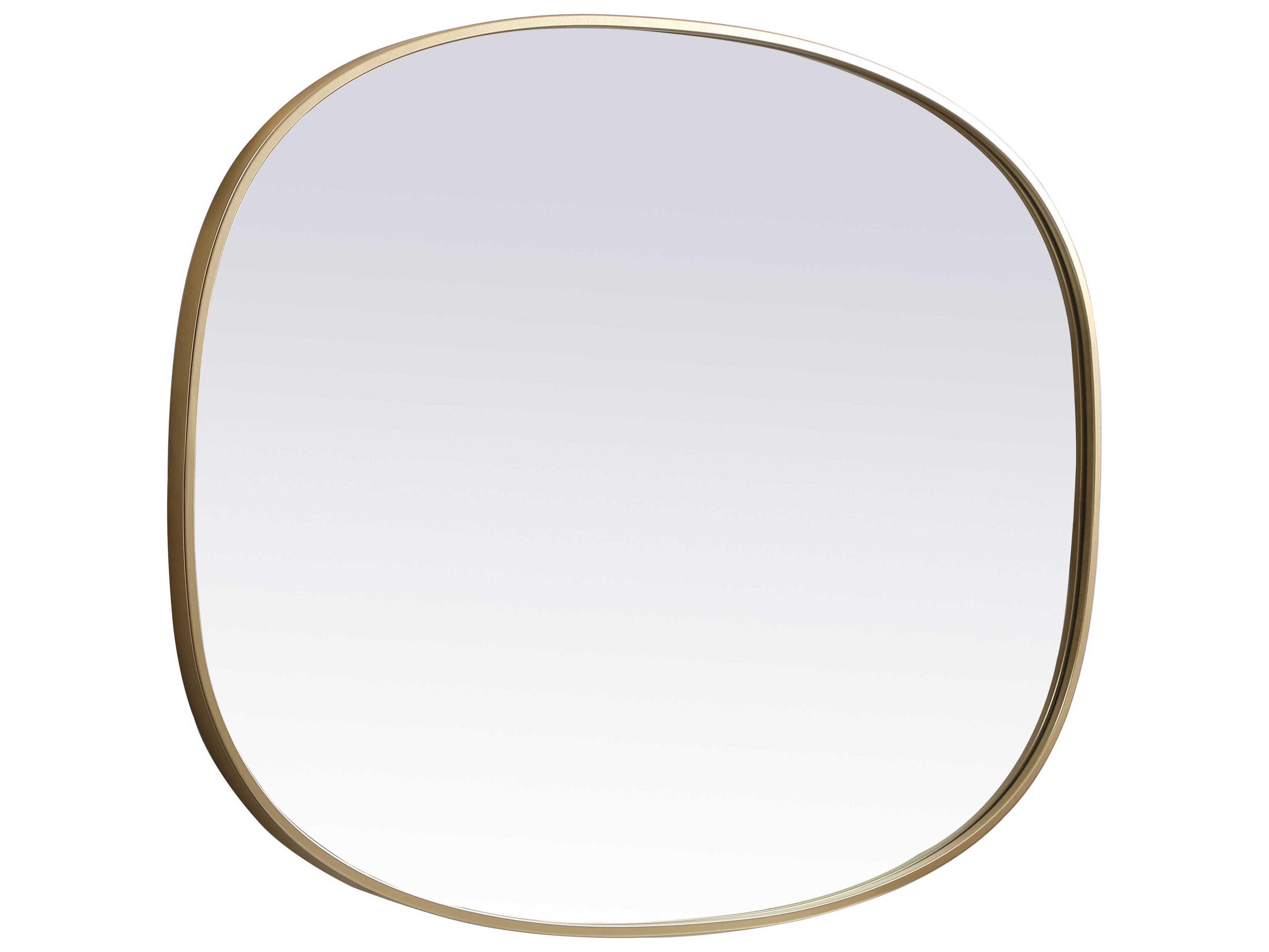 Elegant Lighting Brynn Brass Oval Wall Mirror