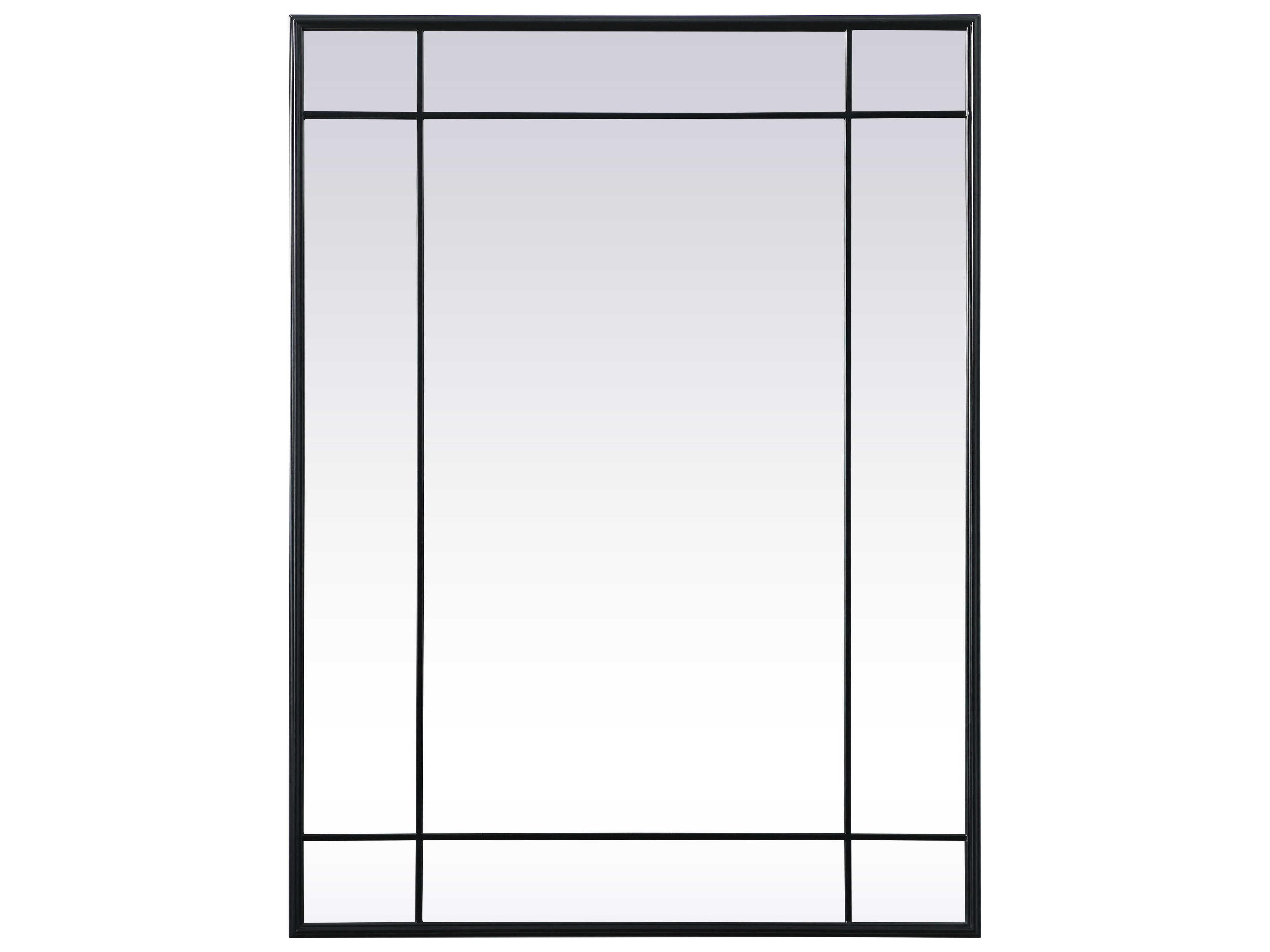 Viola Black Rectangular Wall Mirror
