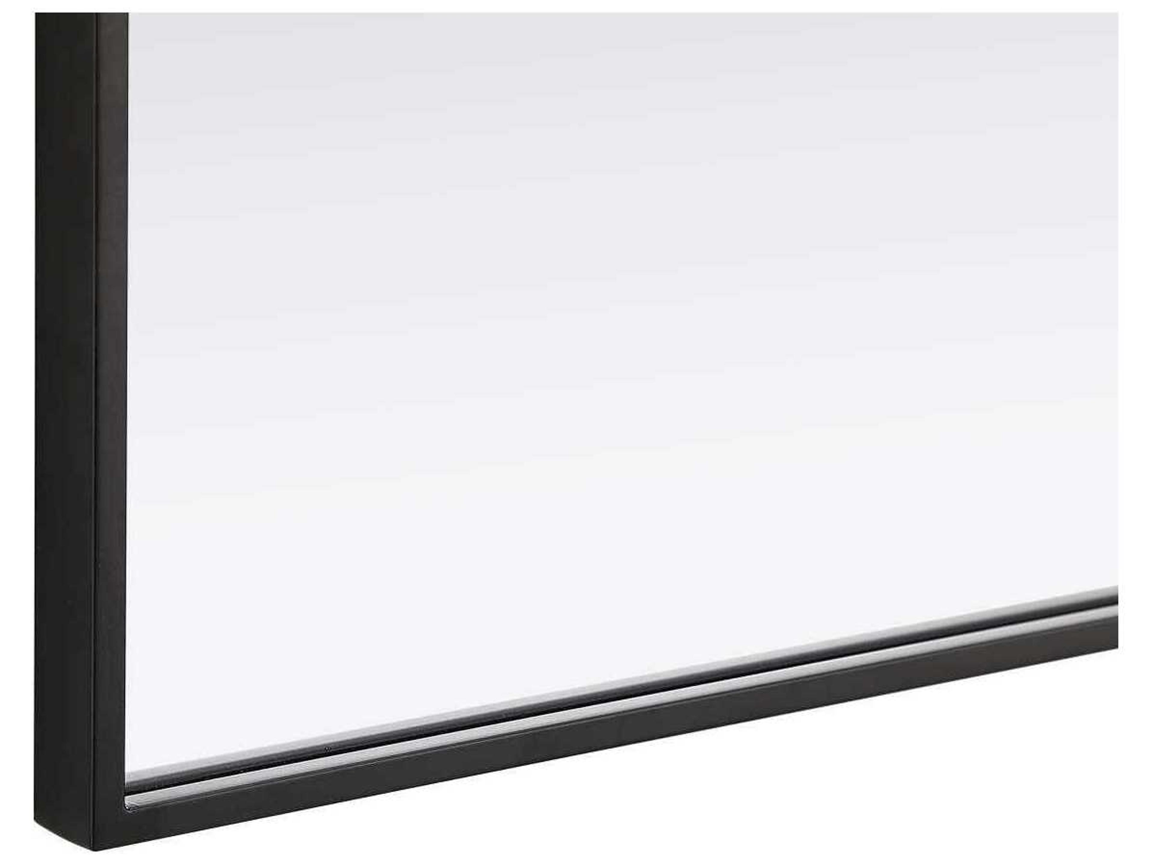 Elegant Lighting Everleigh Black Notched Wall Mirror