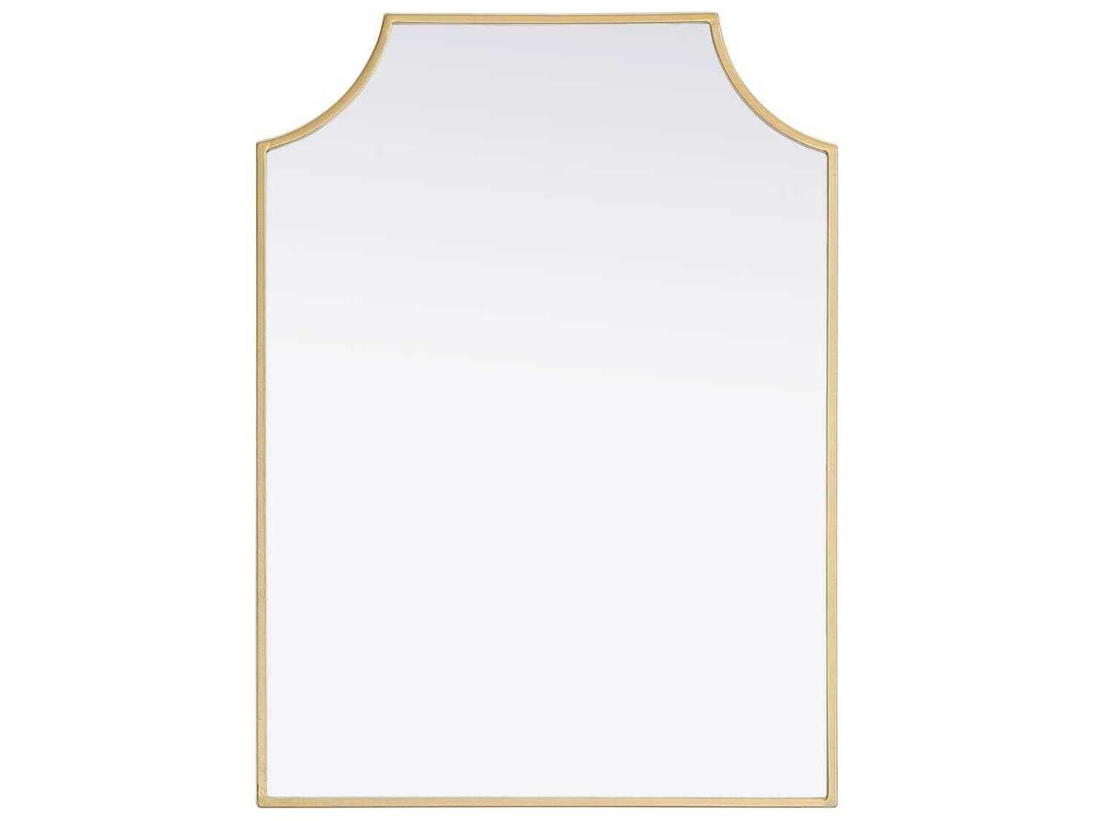 Everleigh Brass Notched Wall Mirror