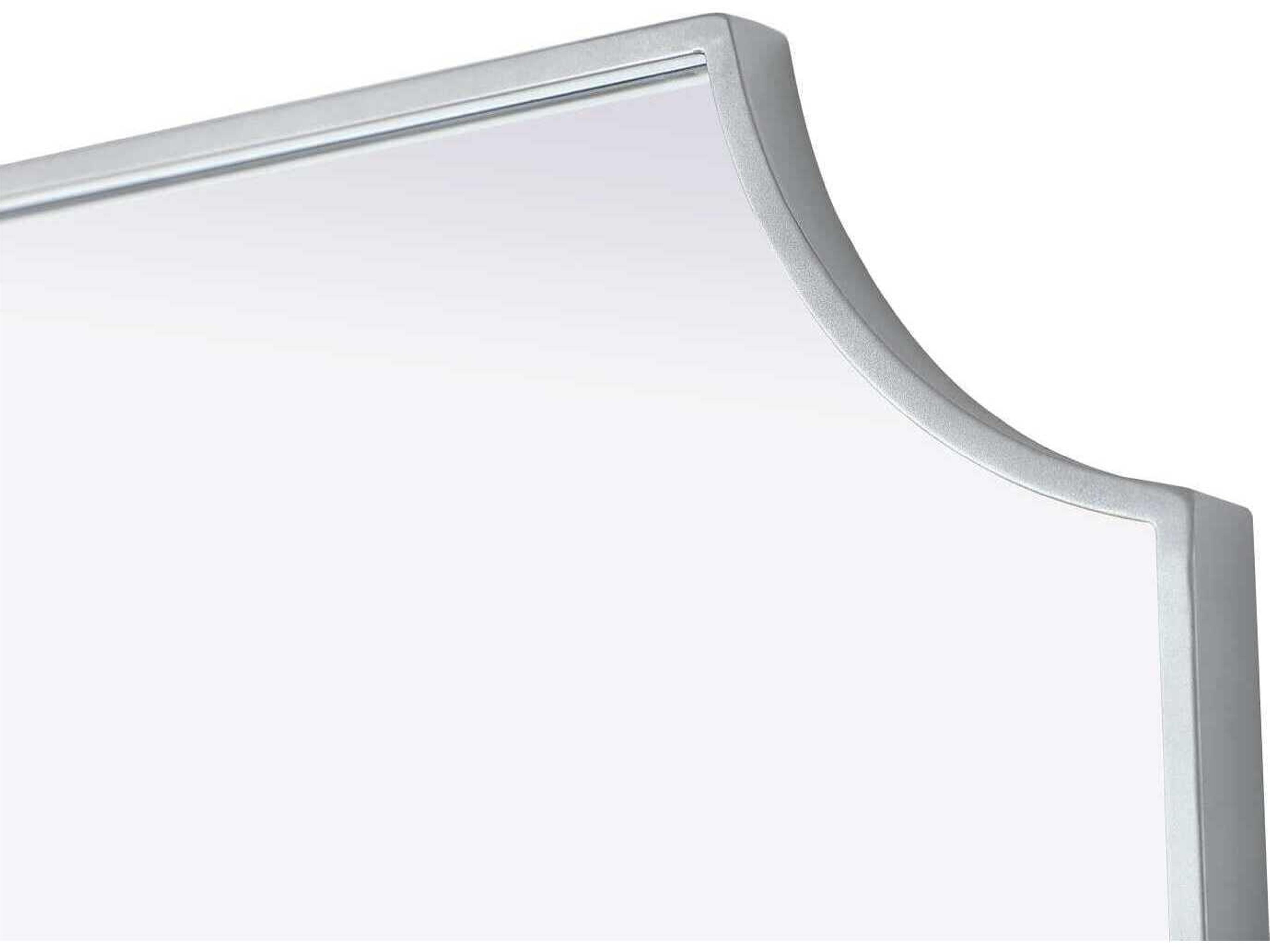 Elegant Lighting Everleigh Silver Notched Wall Mirror