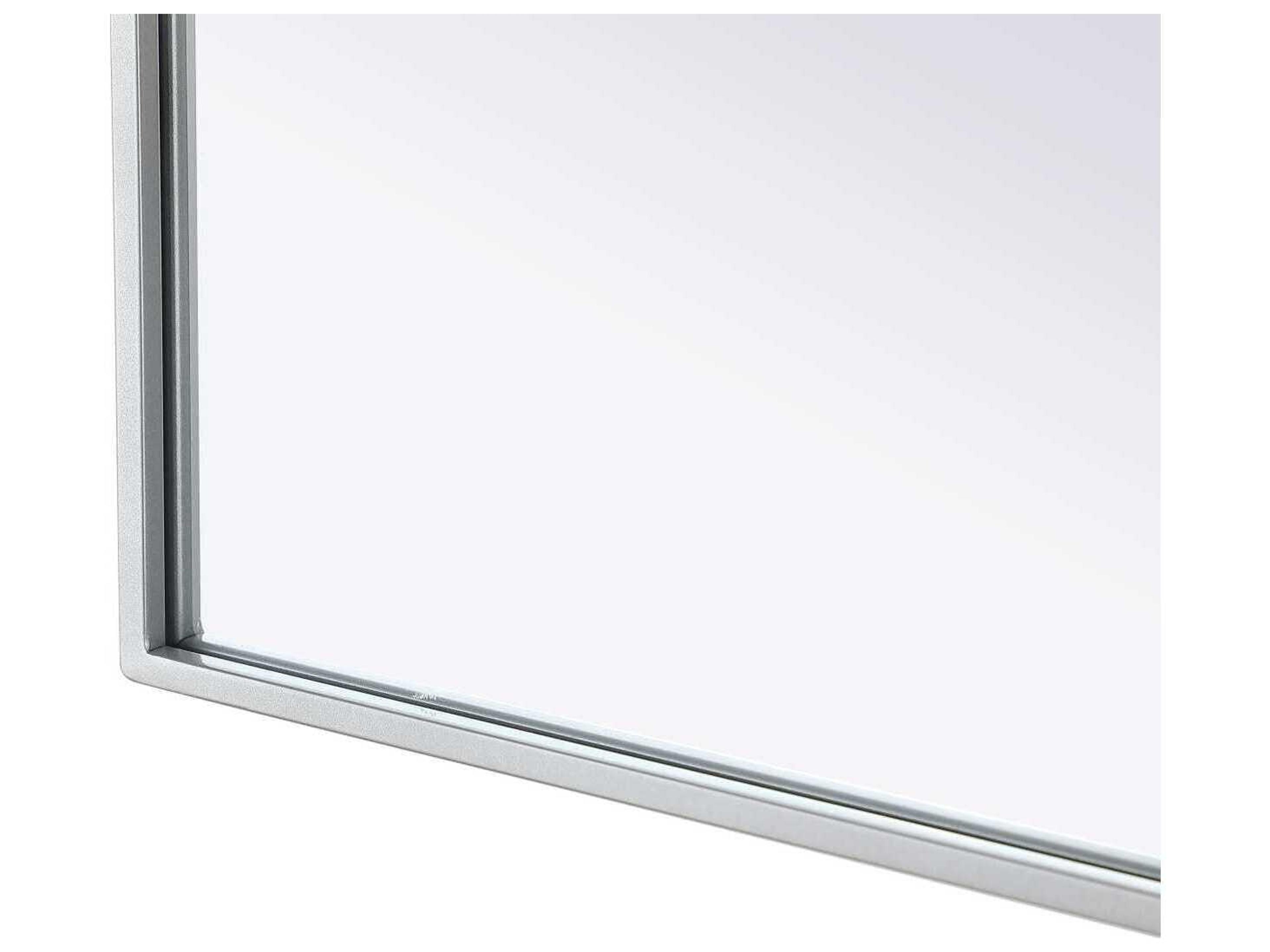 Elegant Lighting Everleigh Silver Notched Wall Mirror