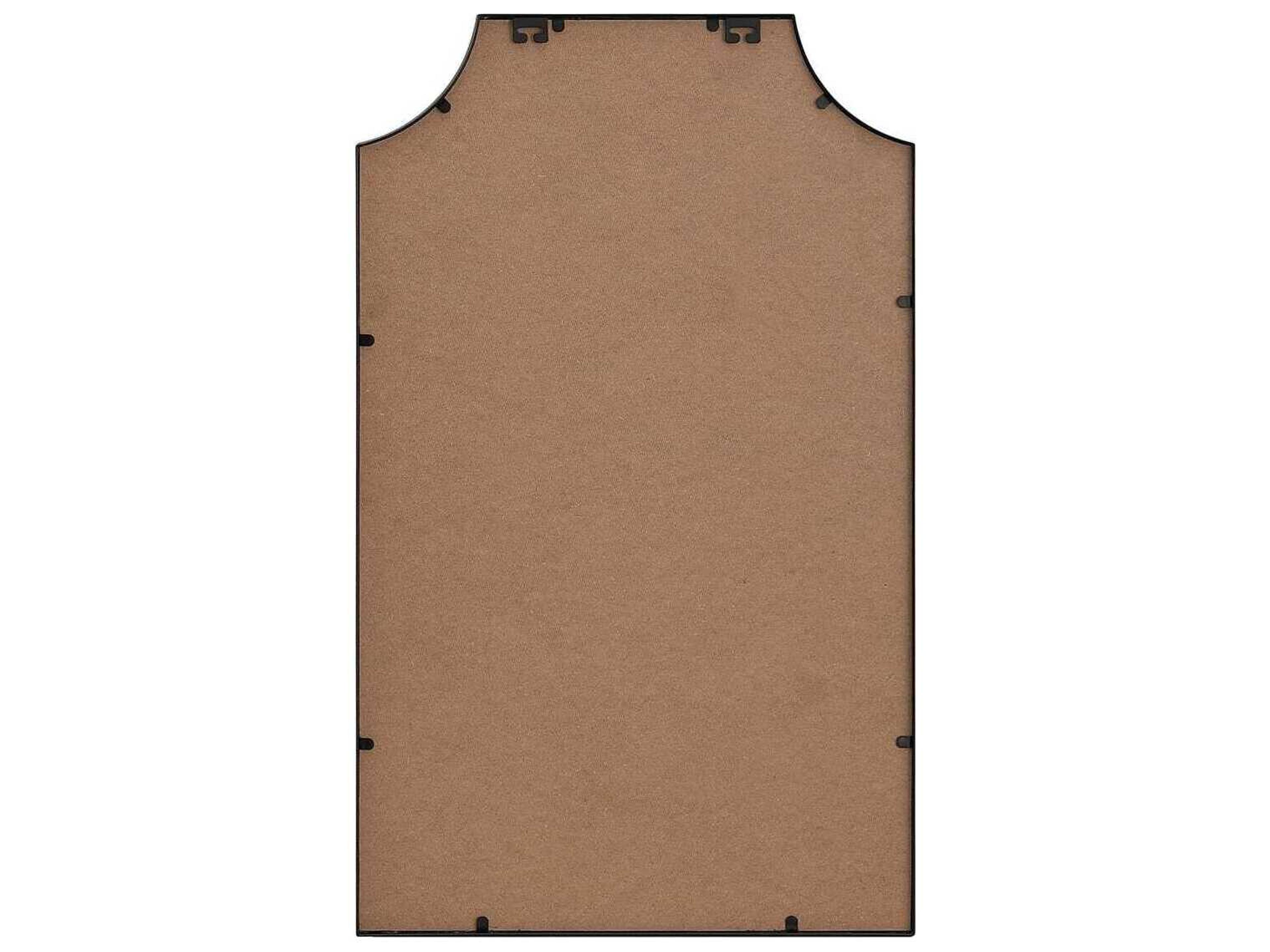 Elegant Lighting Everleigh Black Notched Wall Mirror