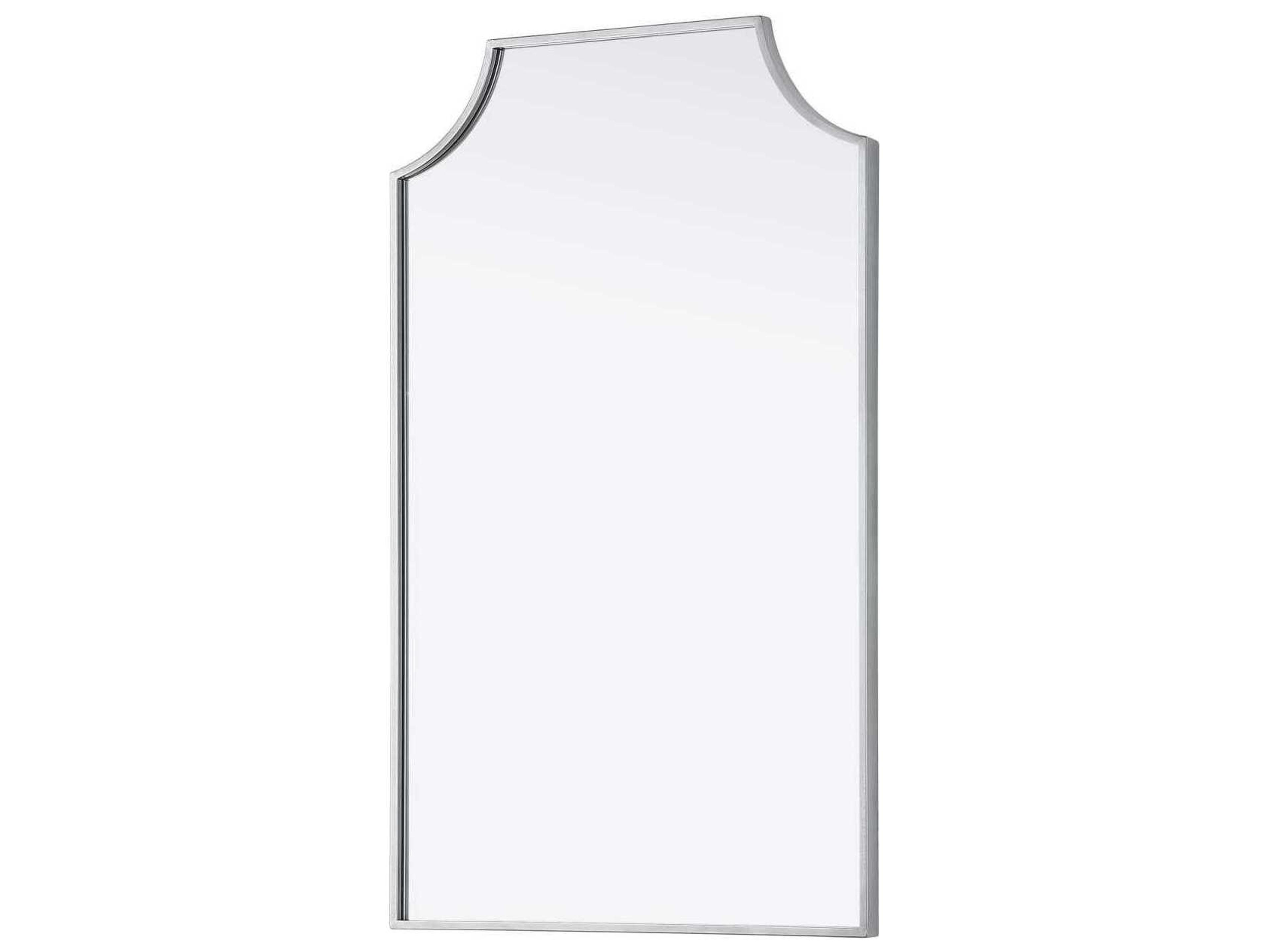 Elegant Lighting Everleigh Silver Notched Wall Mirror