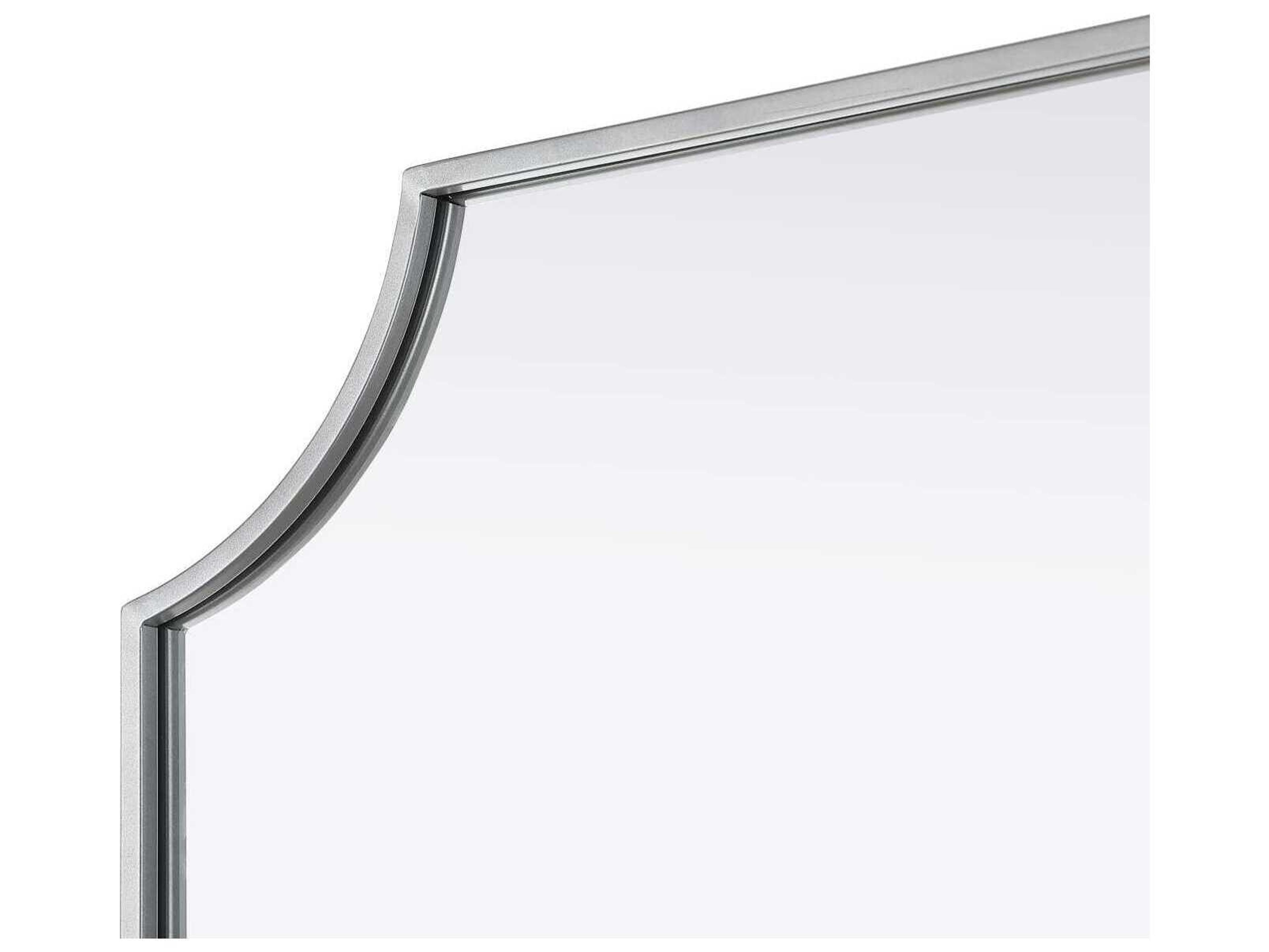 Elegant Lighting Everleigh Silver Notched Wall Mirror