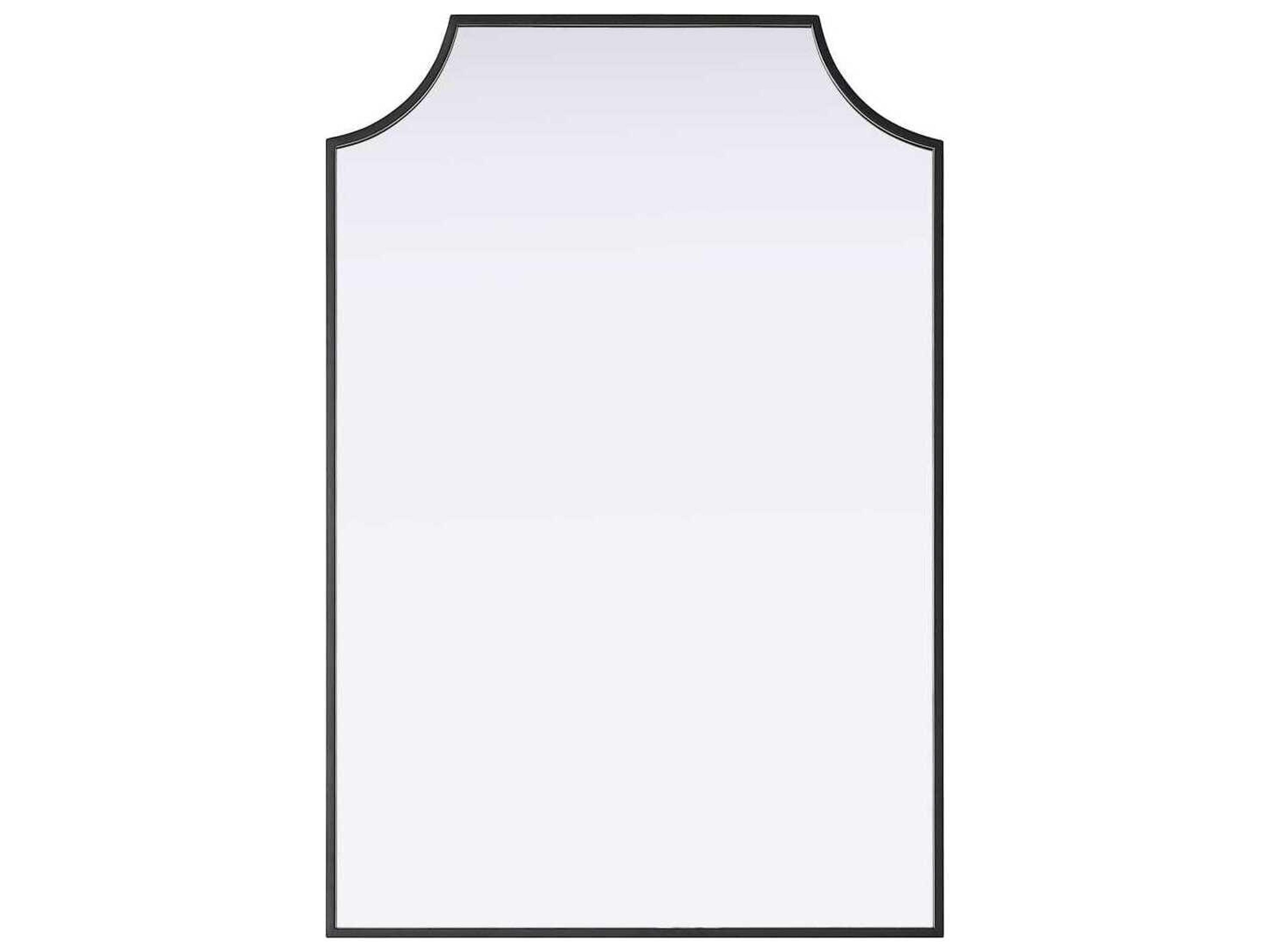 Everleigh Black Notched Wall Mirror