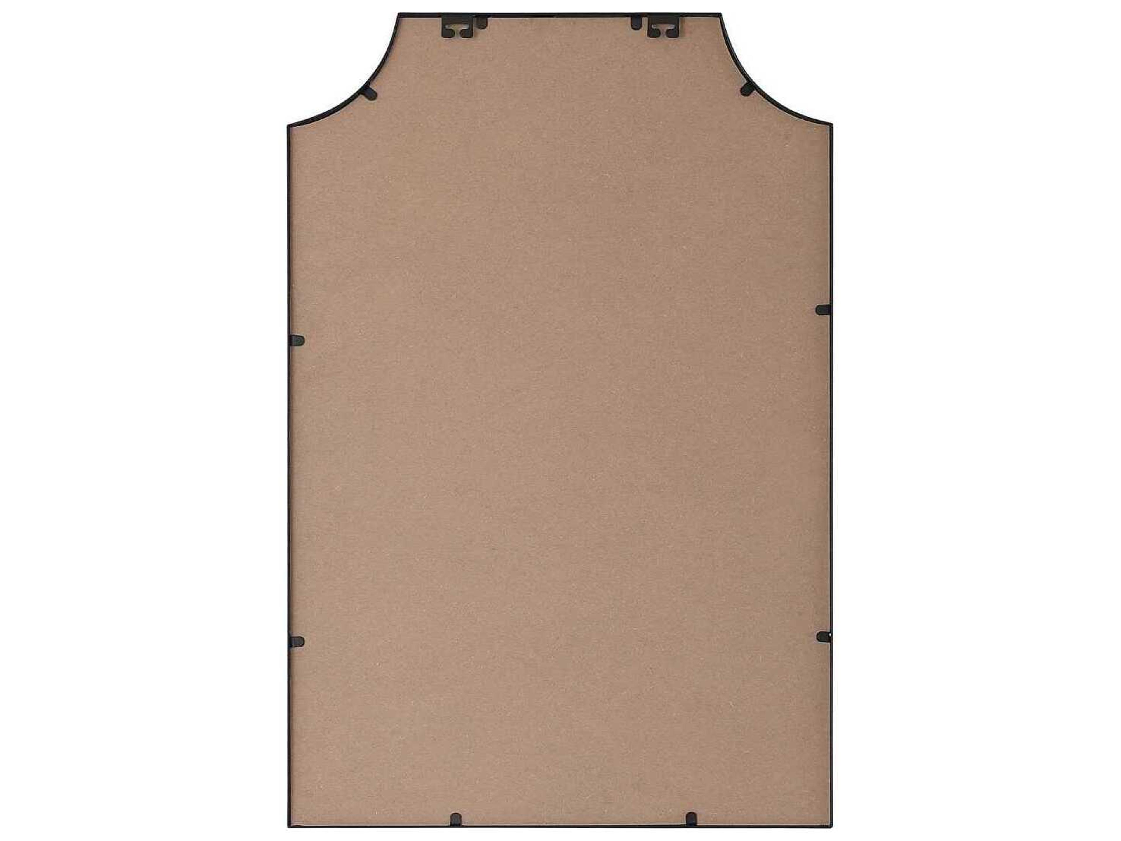 Elegant Lighting Everleigh Black Notched Wall Mirror