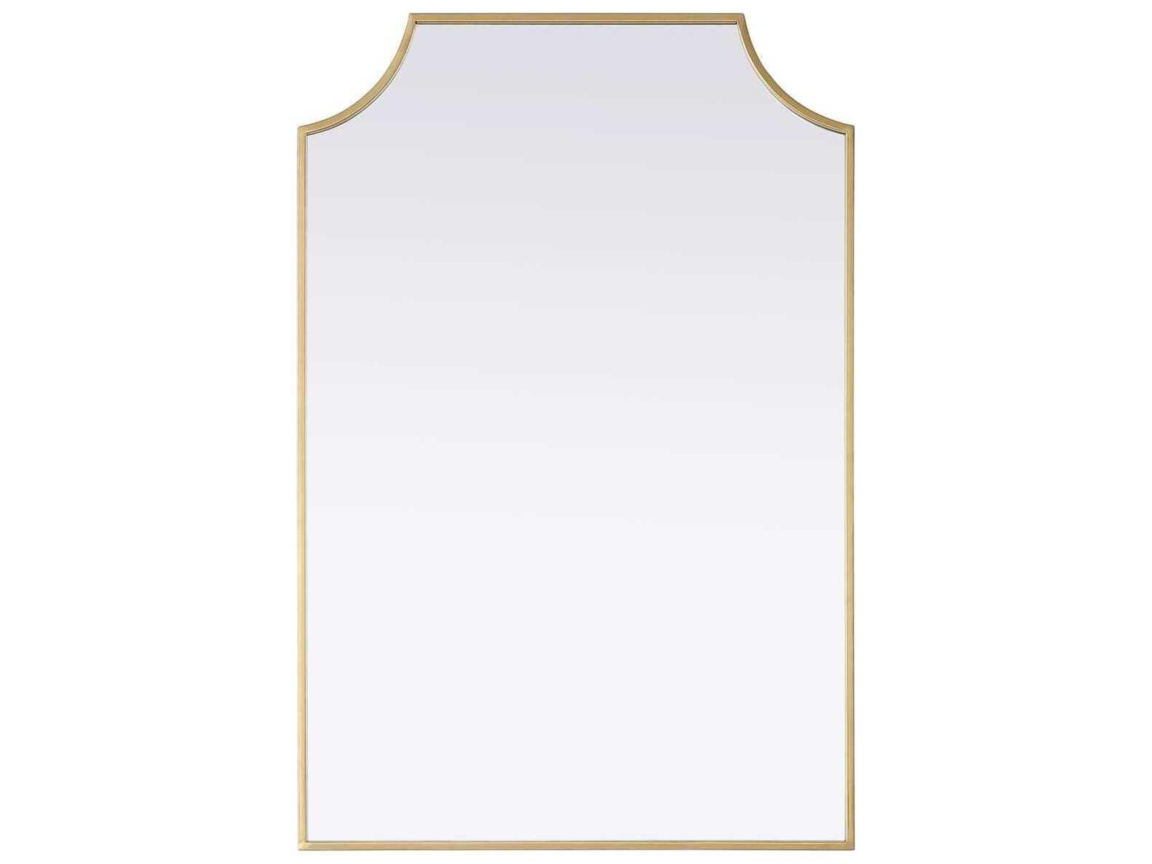Everleigh Brass Notched Wall Mirror