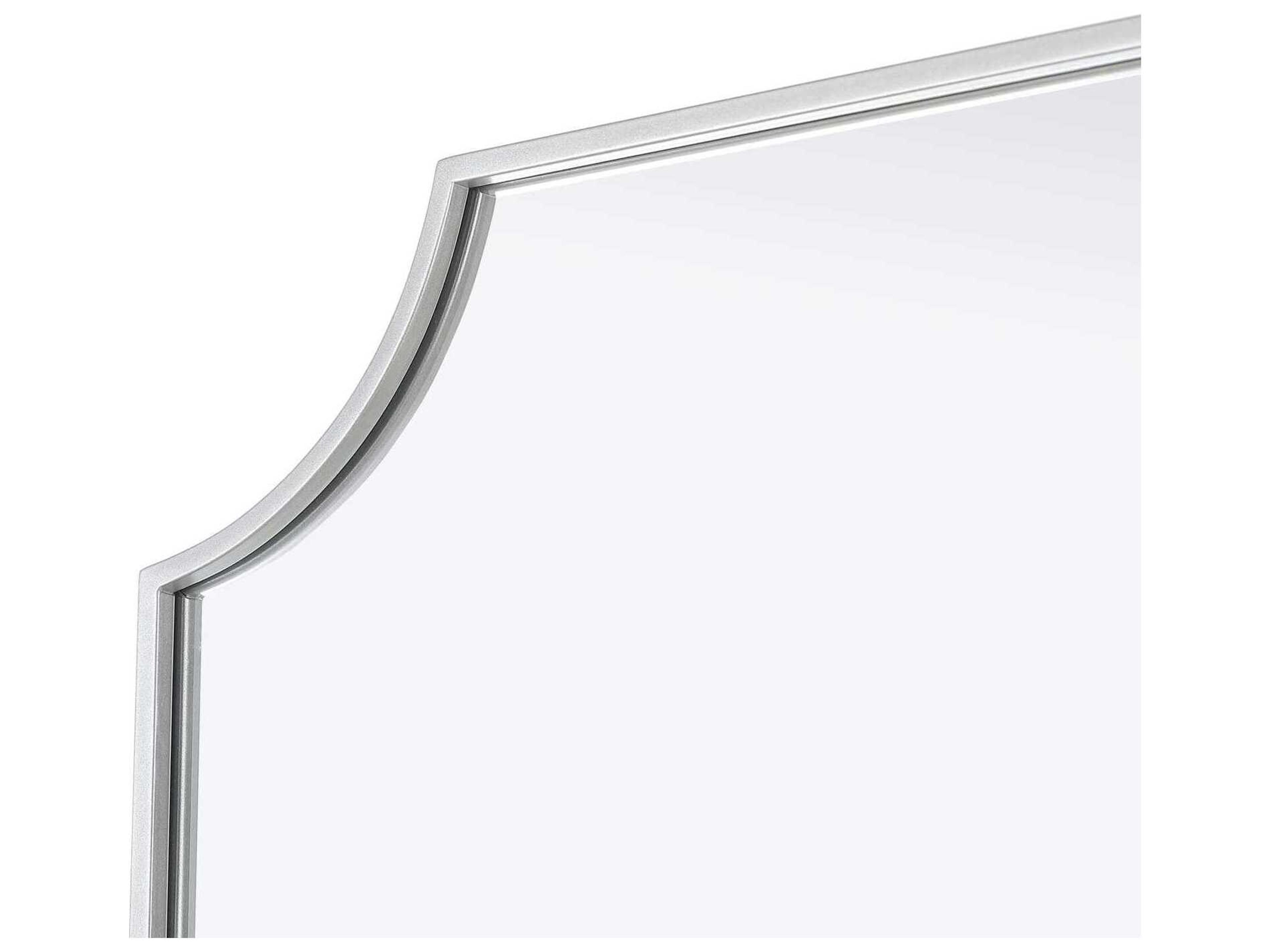 Elegant Lighting Everleigh Silver Notched Wall Mirror