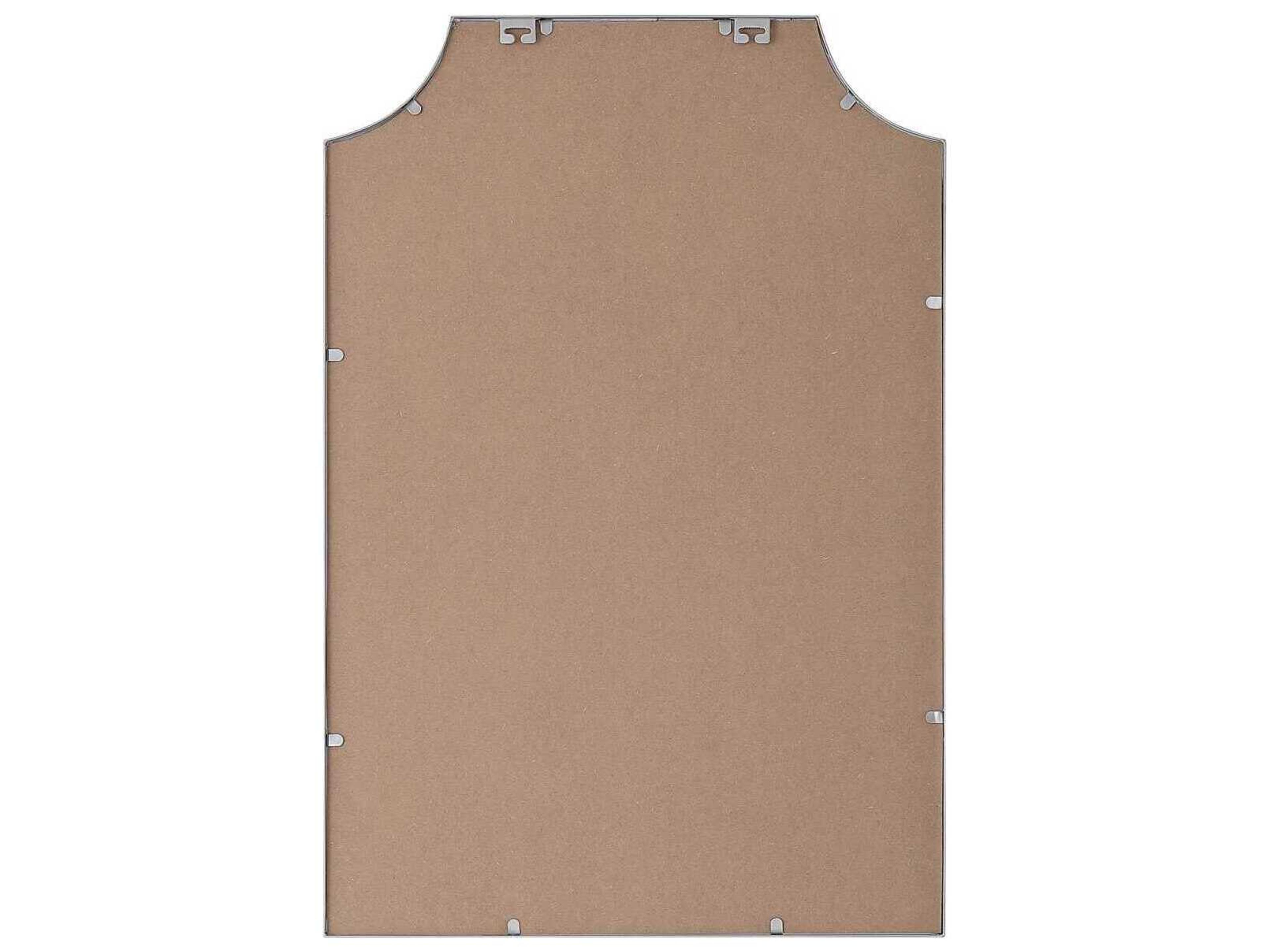 Elegant Lighting Everleigh Silver Notched Wall Mirror