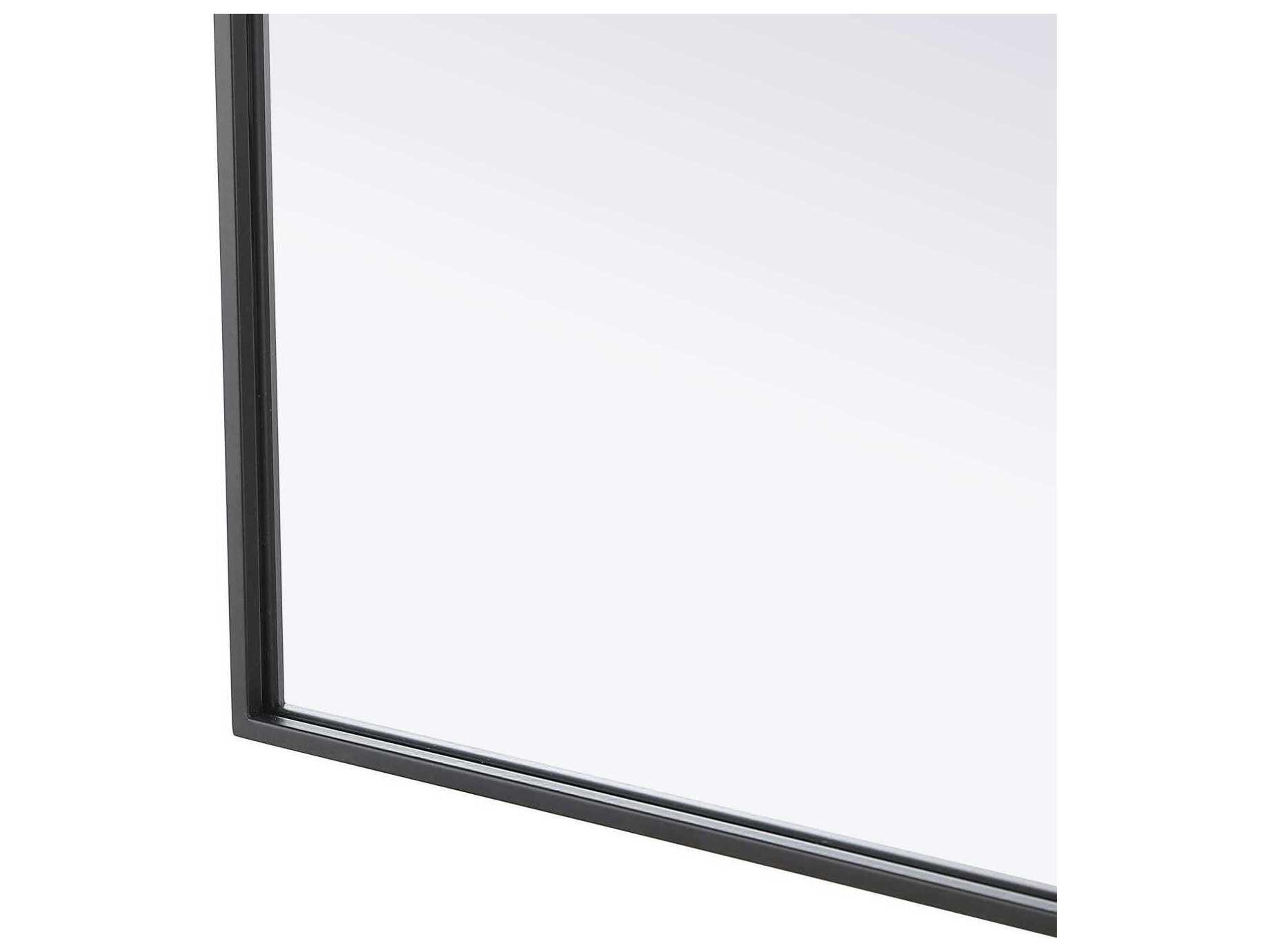 Elegant Lighting Everleigh Black Notched Wall Mirror
