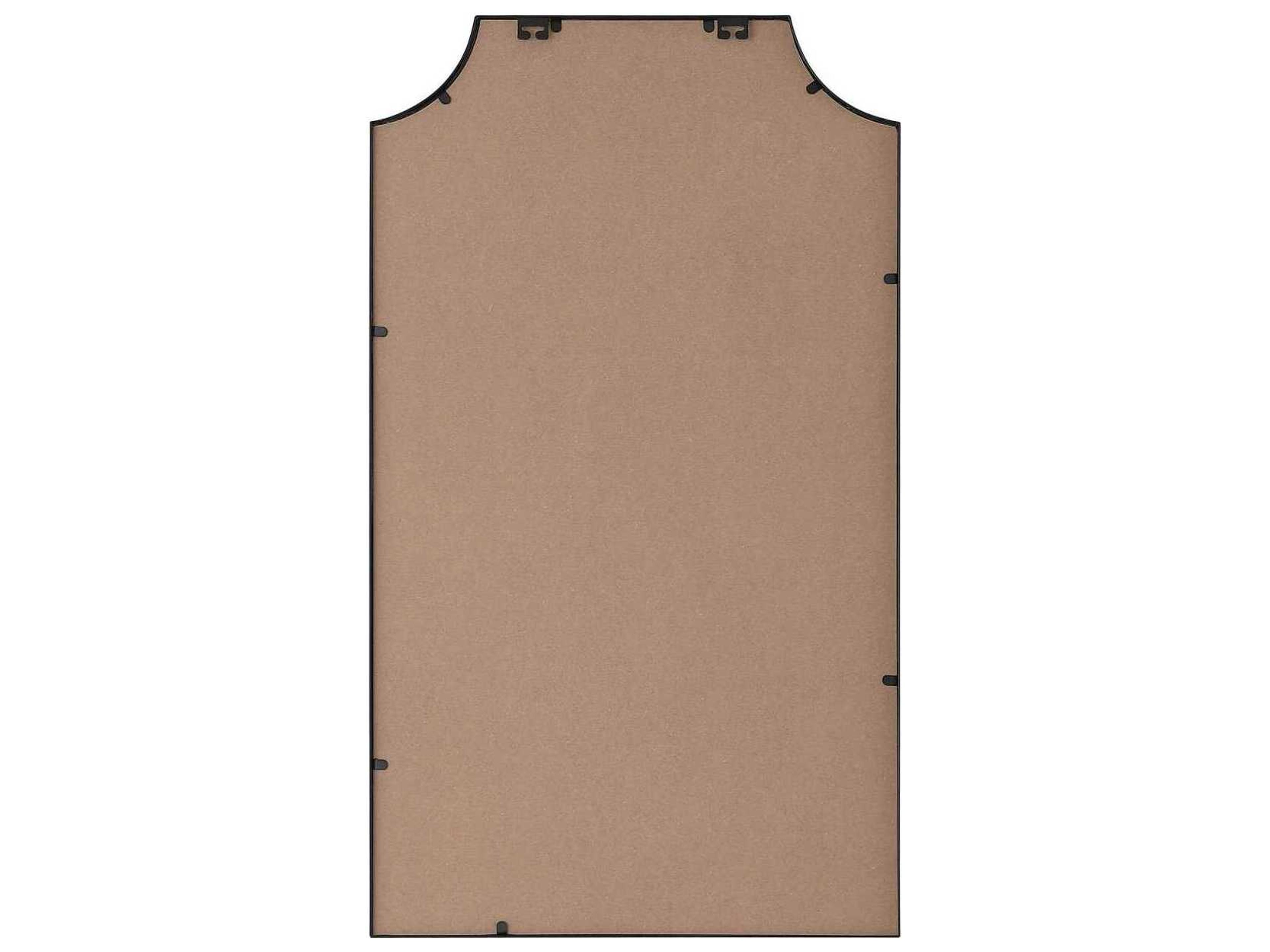 Elegant Lighting Everleigh Black Notched Wall Mirror